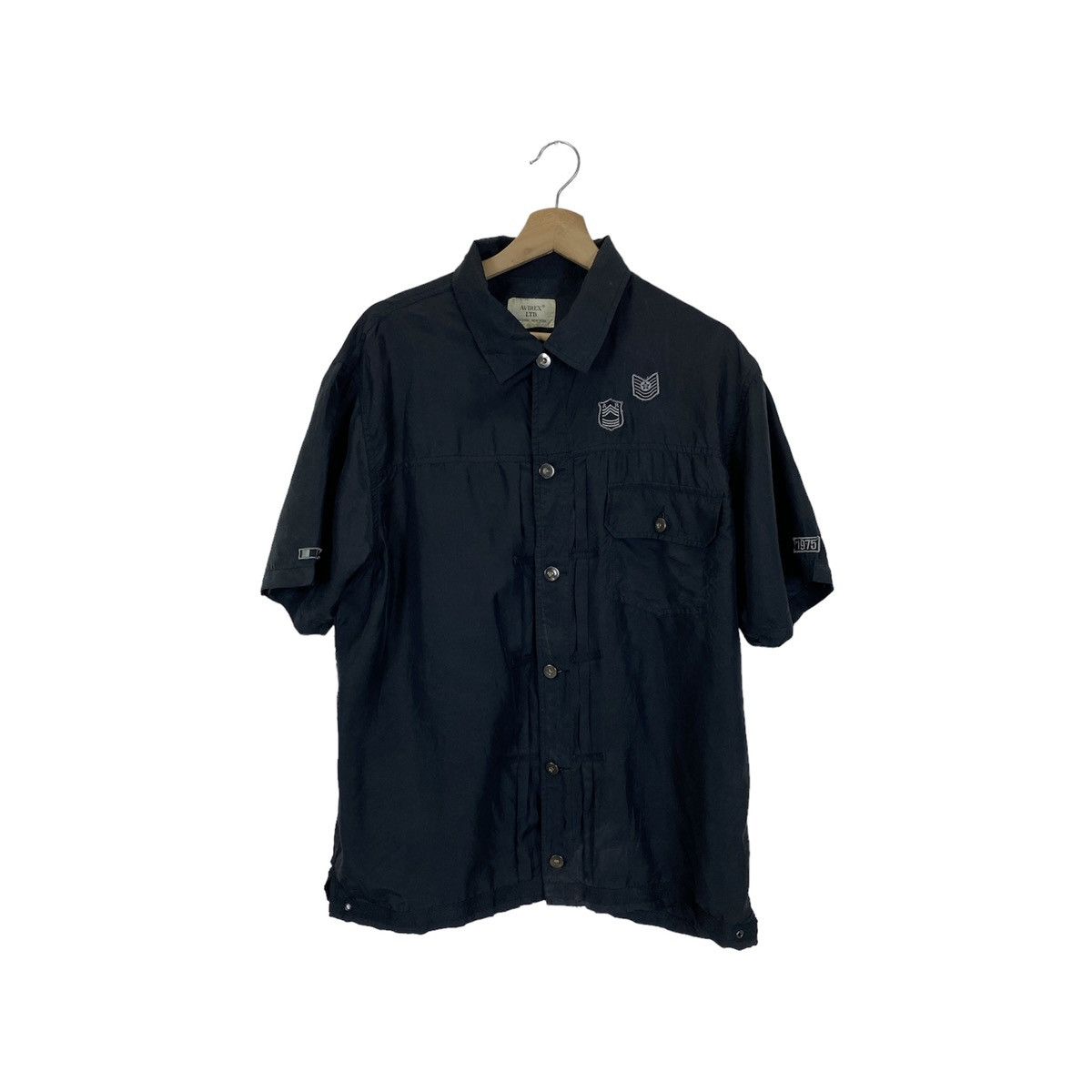 Avirex Avirex Silk Military Button Up Shirt Size US XL / EU 56 / 4 - 1 Thumbnail