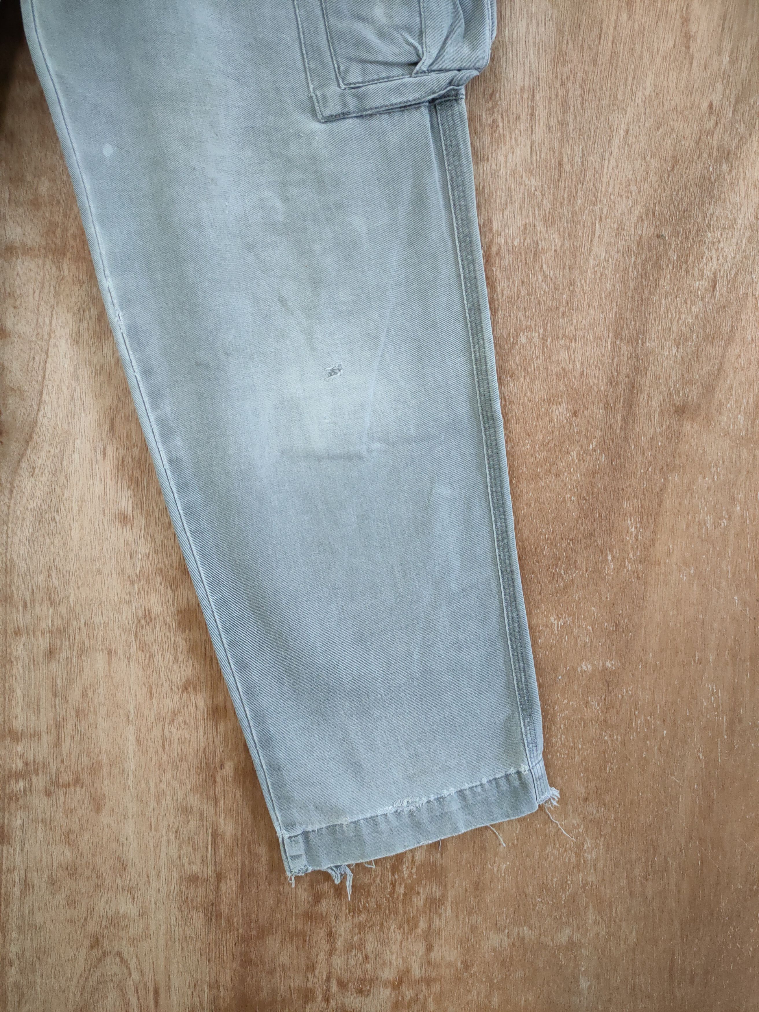 Japanese Brand DL Grancisco japan thrashed distressed cargo pants #46-258T Size US 28 / EU 44 - 3 Thumbnail