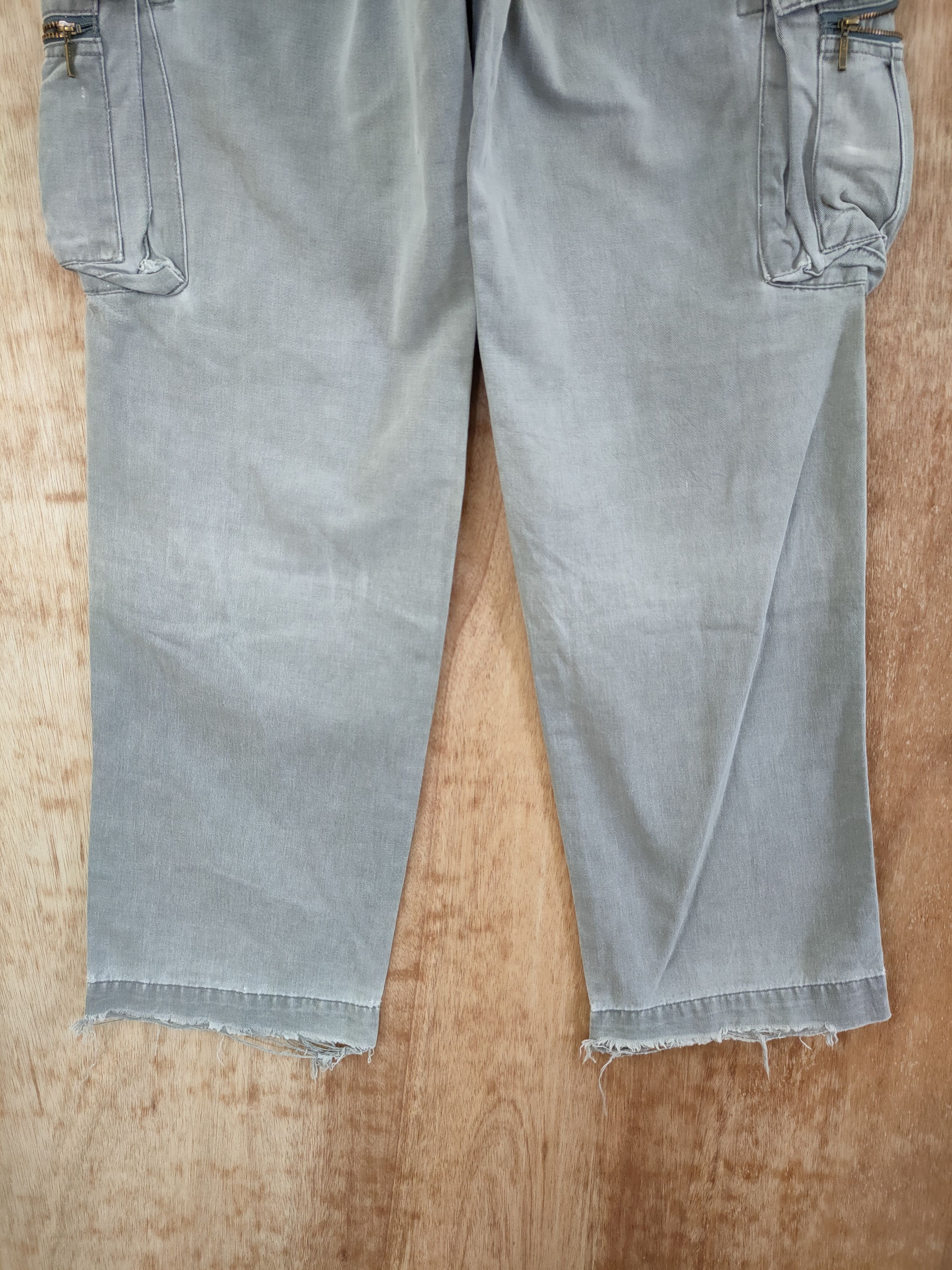 Japanese Brand DL Grancisco japan thrashed distressed cargo pants #46-258T Size US 28 / EU 44 - 9 Thumbnail