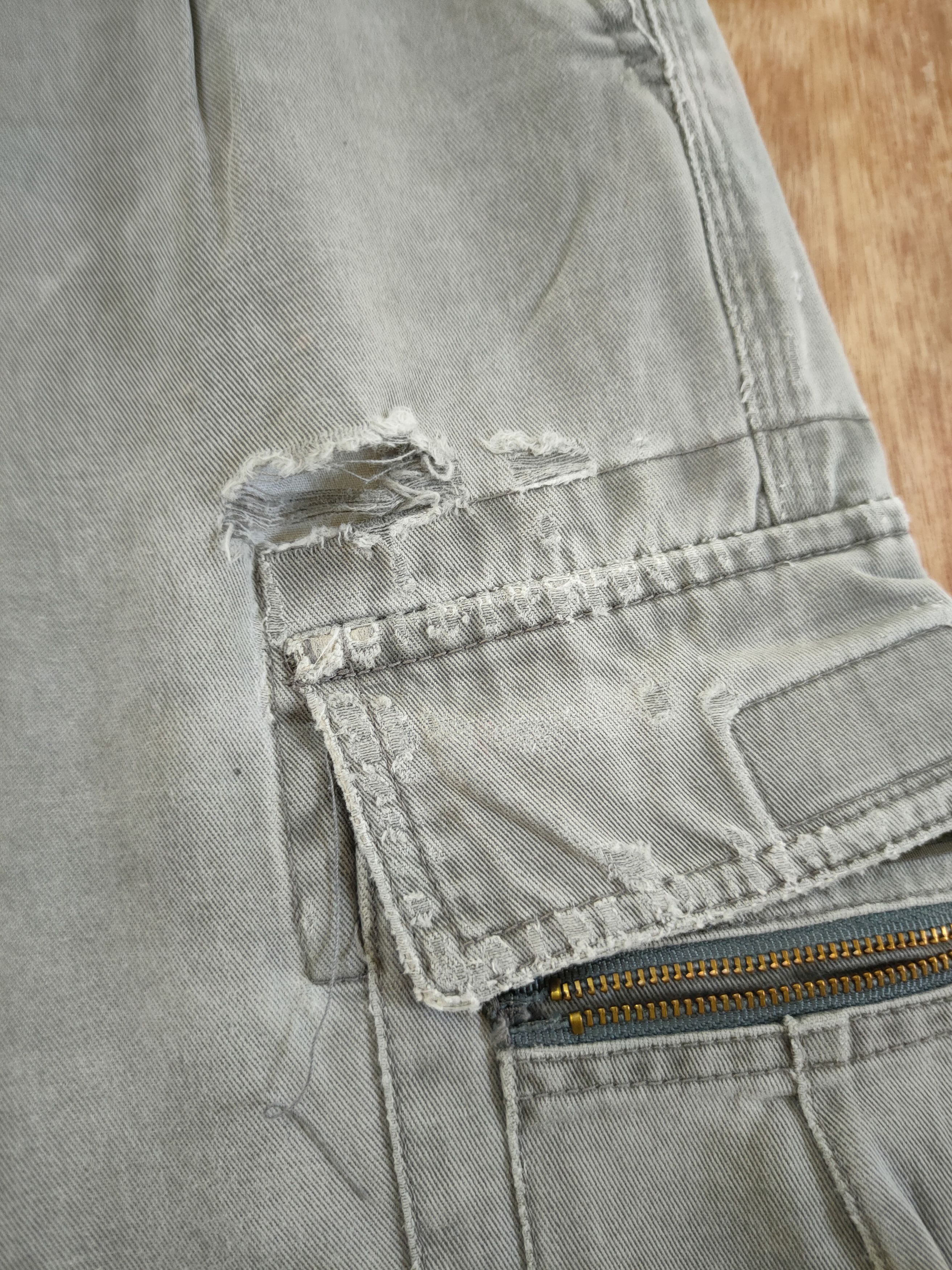 Japanese Brand DL Grancisco japan thrashed distressed cargo pants #46-258T Size US 28 / EU 44 - 5 Thumbnail