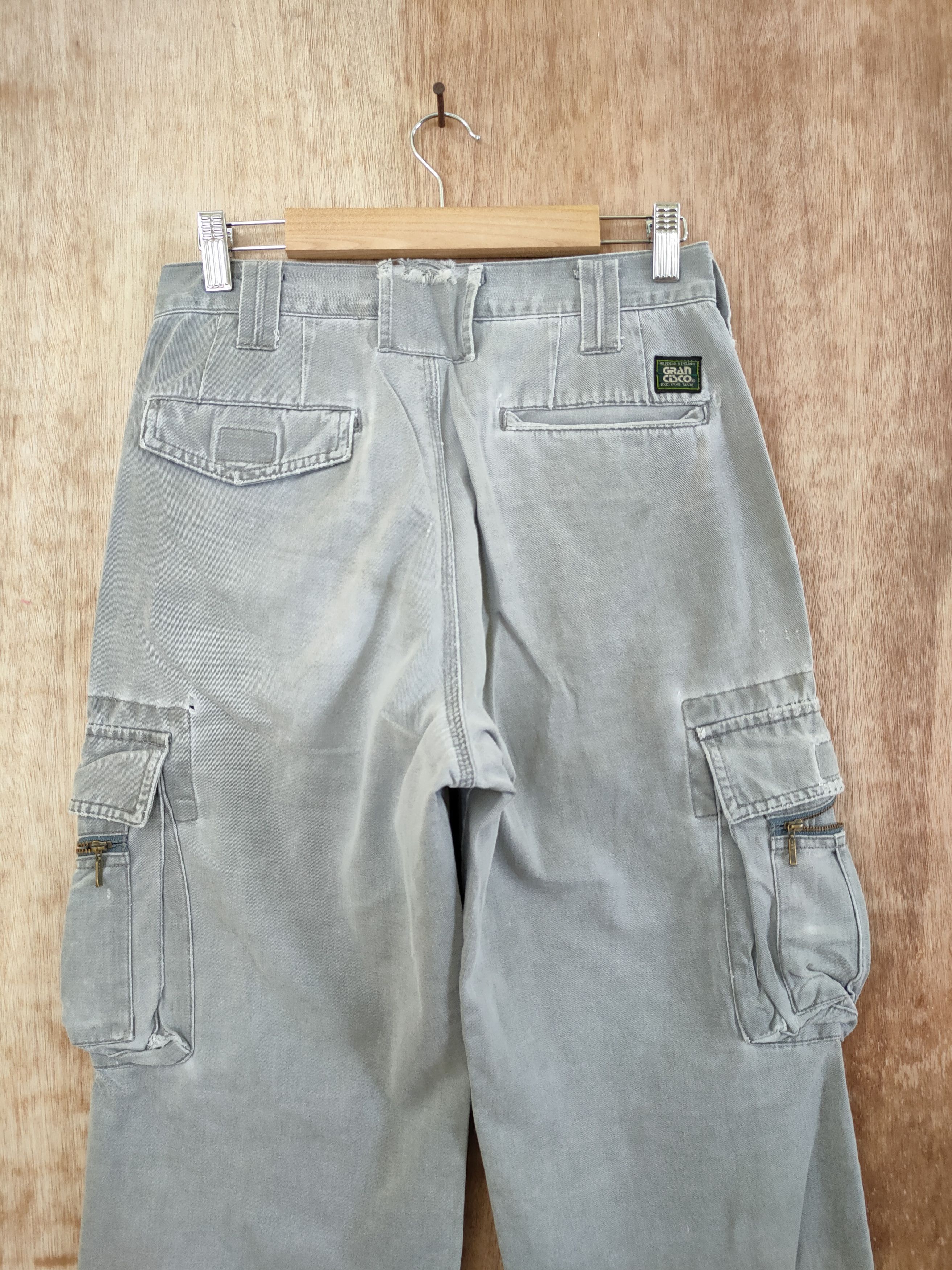 Japanese Brand DL Grancisco japan thrashed distressed cargo pants #46-258T Size US 28 / EU 44 - 10 Thumbnail