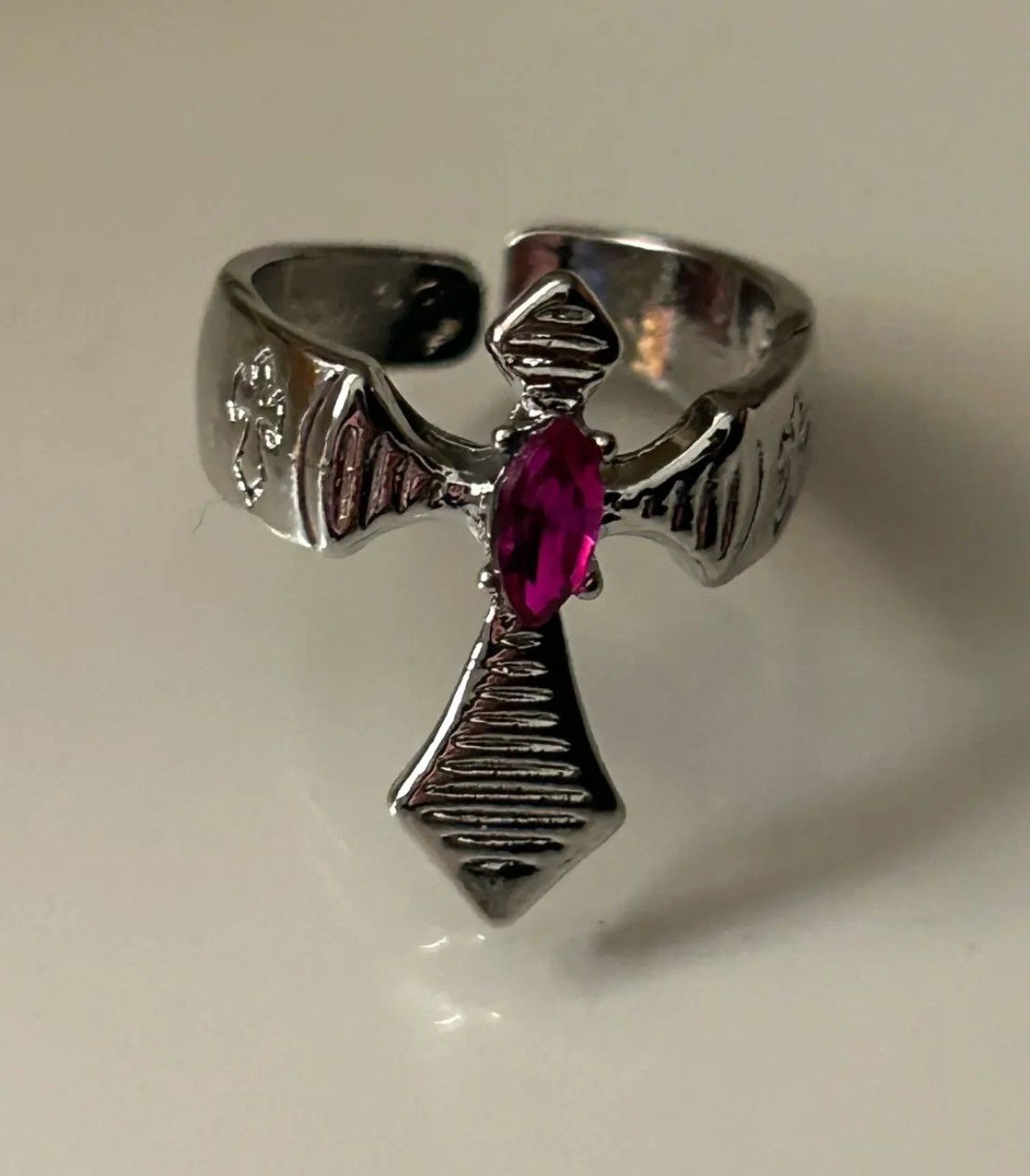 Jewelry Gothic Punk Cross Exquisite Ring Size ONE SIZE - 4 Thumbnail