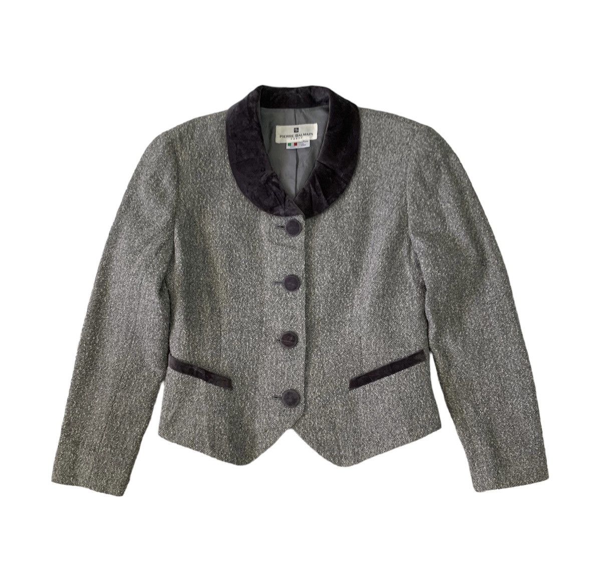image of Pierre Balmain Crop Jacket Blend Wool, Women's (Size Small)