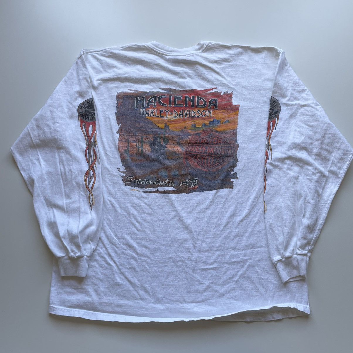 Harley Davidson Vintage 2000s Harley Davidson Motorcycle Long Sleeve Shirt Size US XXL / EU 58 / 5 - 3 Thumbnail