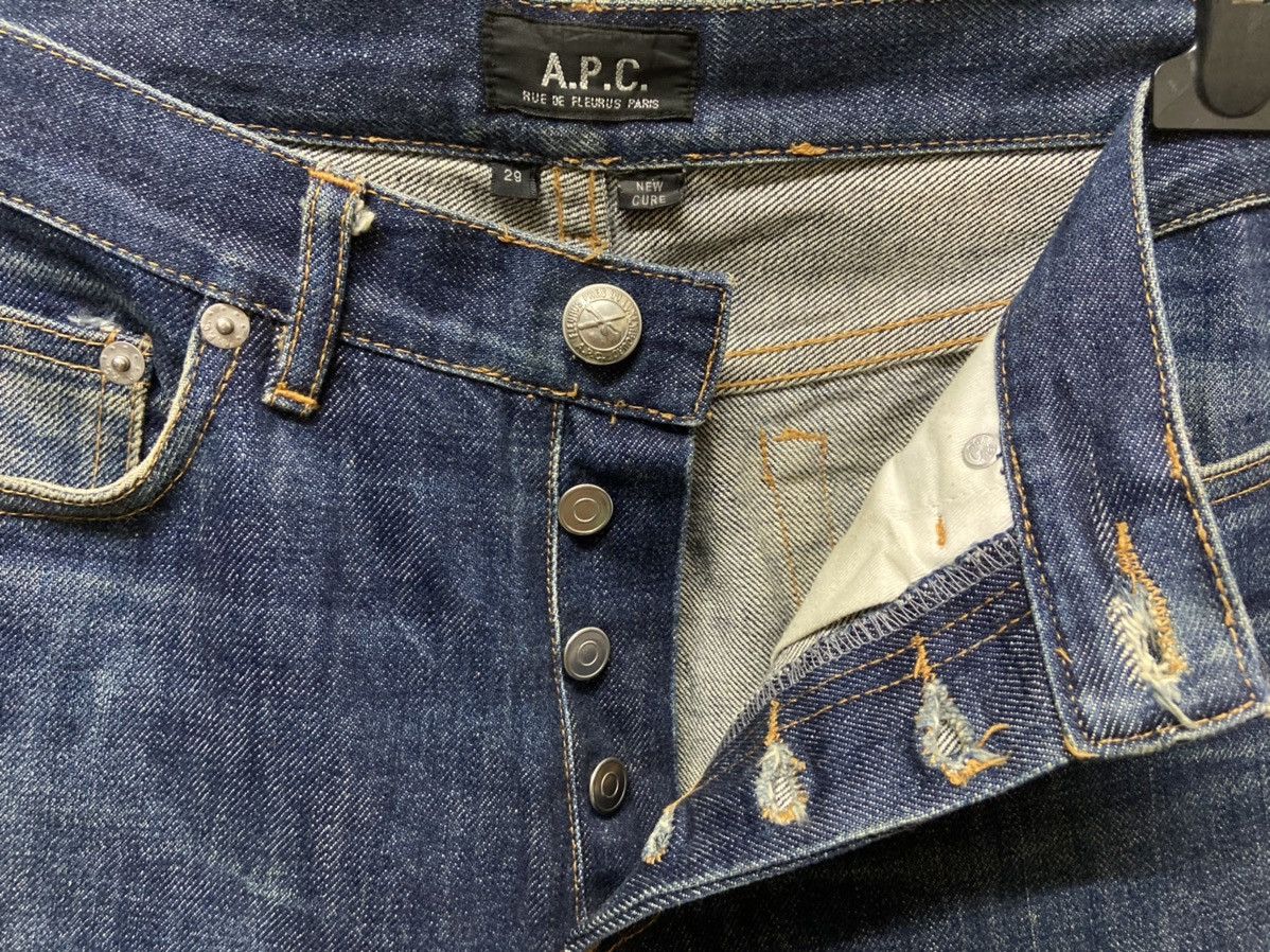 A.P.C. × Japanese Brand Vintage A.P.C Rue De Fleurus Paris Blue Selvedge Denim W30" Size US 30 / EU 46 - 6 Thumbnail