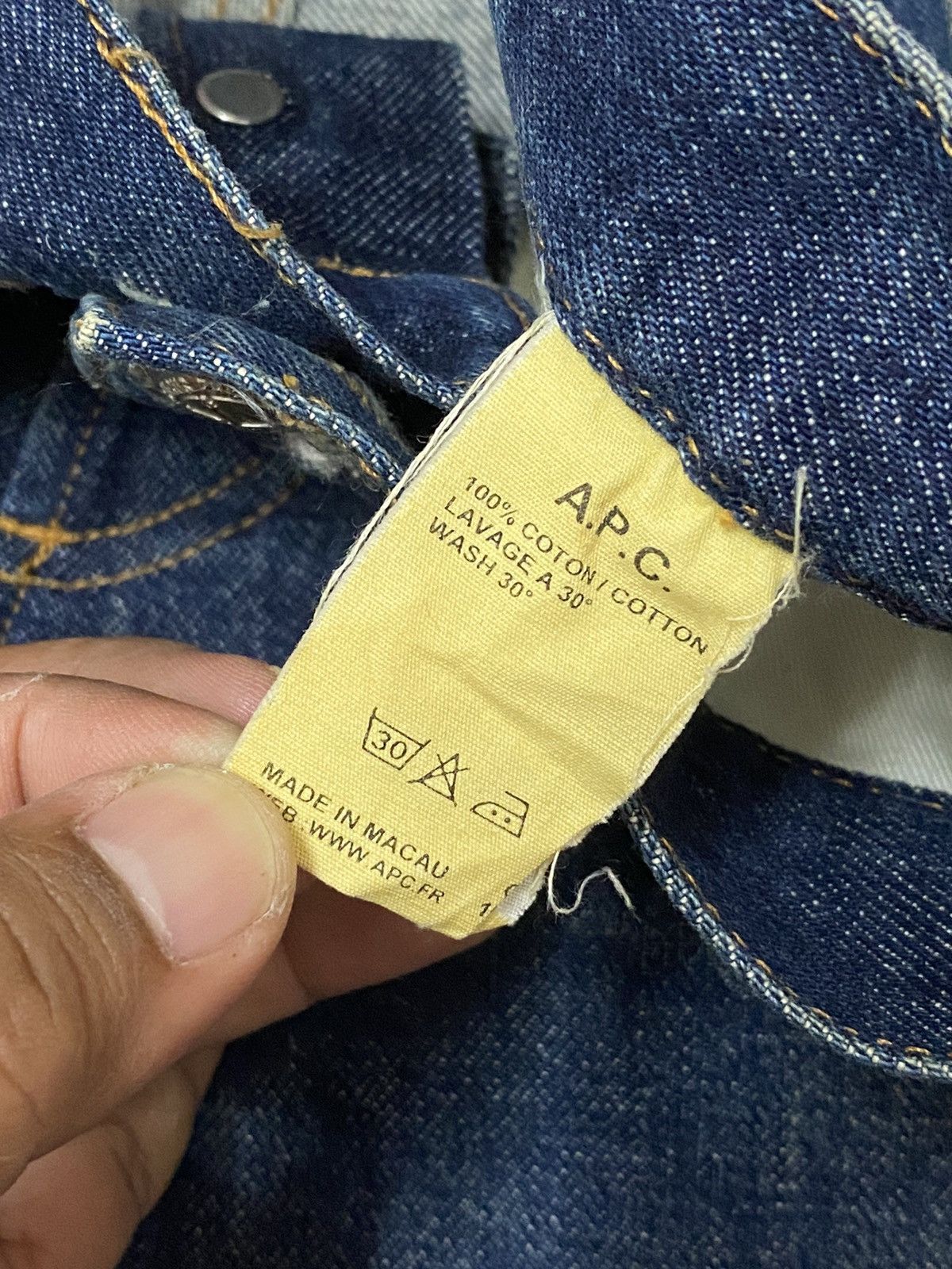 A.P.C. × Japanese Brand Vintage A.P.C Rue De Fleurus Paris Blue Selvedge Denim W30" Size US 30 / EU 46 - 7 Thumbnail