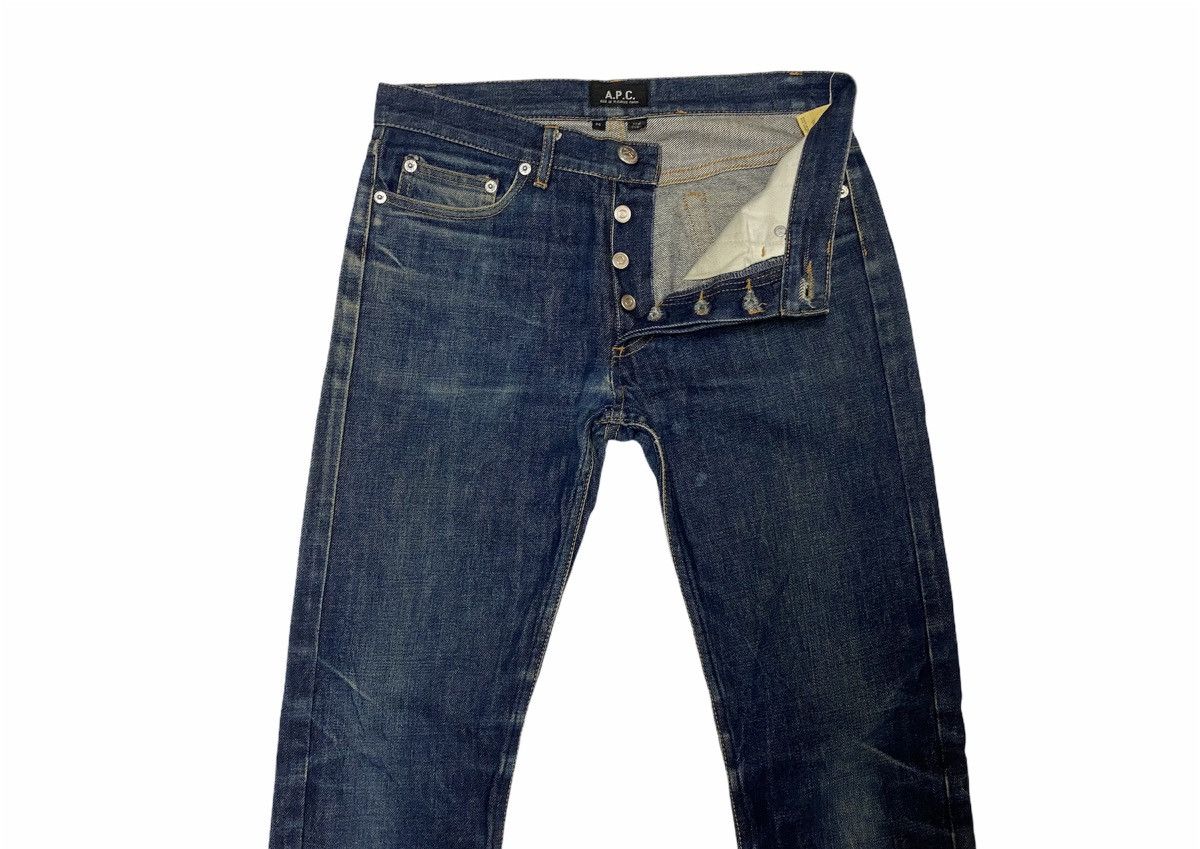 A.P.C. × Japanese Brand Vintage A.P.C Rue De Fleurus Paris Blue Selvedge Denim W30" Size US 30 / EU 46 - 3 Thumbnail