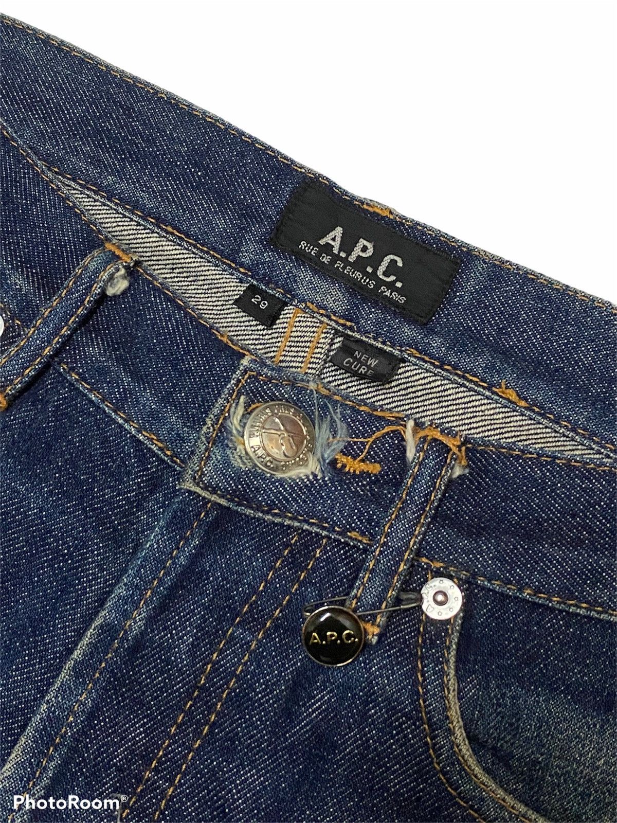 A.P.C. × Japanese Brand Vintage A.P.C Rue De Fleurus Paris Blue Selvedge Denim W30" Size US 30 / EU 46 - 4 Thumbnail