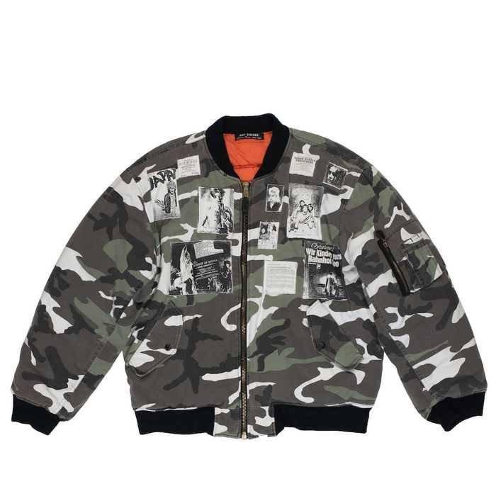 Raf Simons AW 2001 Snow Camouflage Patch Bomber | Grailed