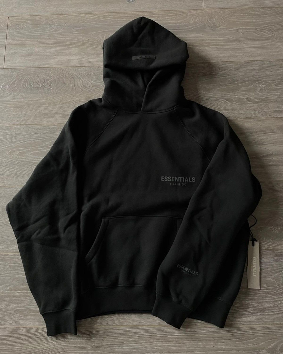 image of Fear Of God Essentials Black Hoodie, Men's (Size XS)