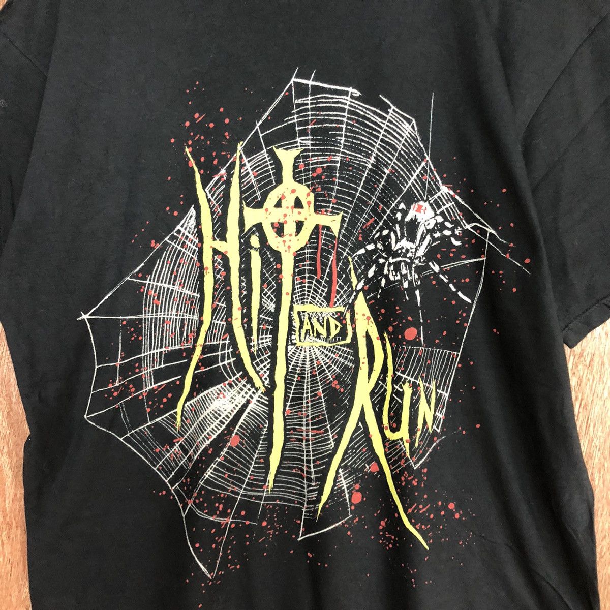 Japanese Brand Hit & Run Black Short Sleeve Tshirt #3570 Size US L / EU 52-54 / 3 - 8 Thumbnail