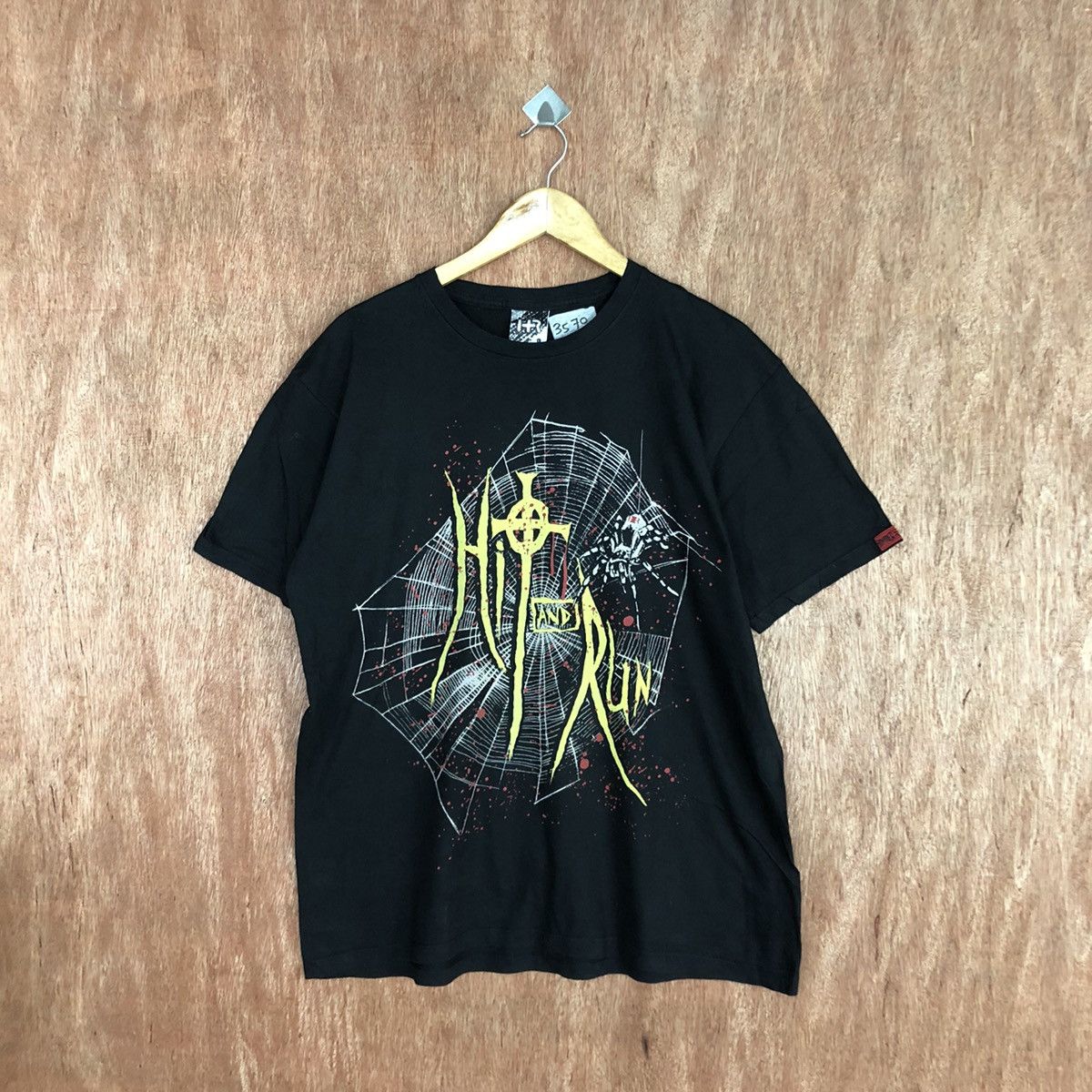 Japanese Brand Hit & Run Black Short Sleeve Tshirt #3570 Size US L / EU 52-54 / 3 - 3 Thumbnail