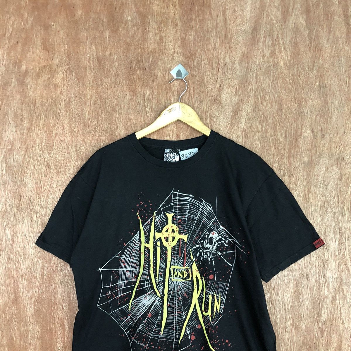 Japanese Brand Hit & Run Black Short Sleeve Tshirt #3570 Size US L / EU 52-54 / 3 - 7 Thumbnail