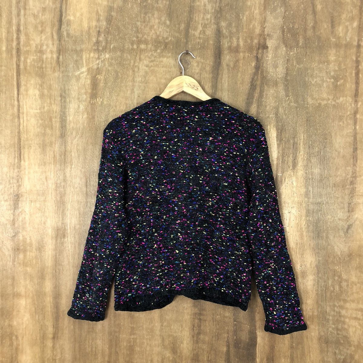 Aran Isles Knitwear Aviyatti Black cardigan Knitwear vintage #6339 Size M / US 6-8 / IT 42-44 - 7 Thumbnail