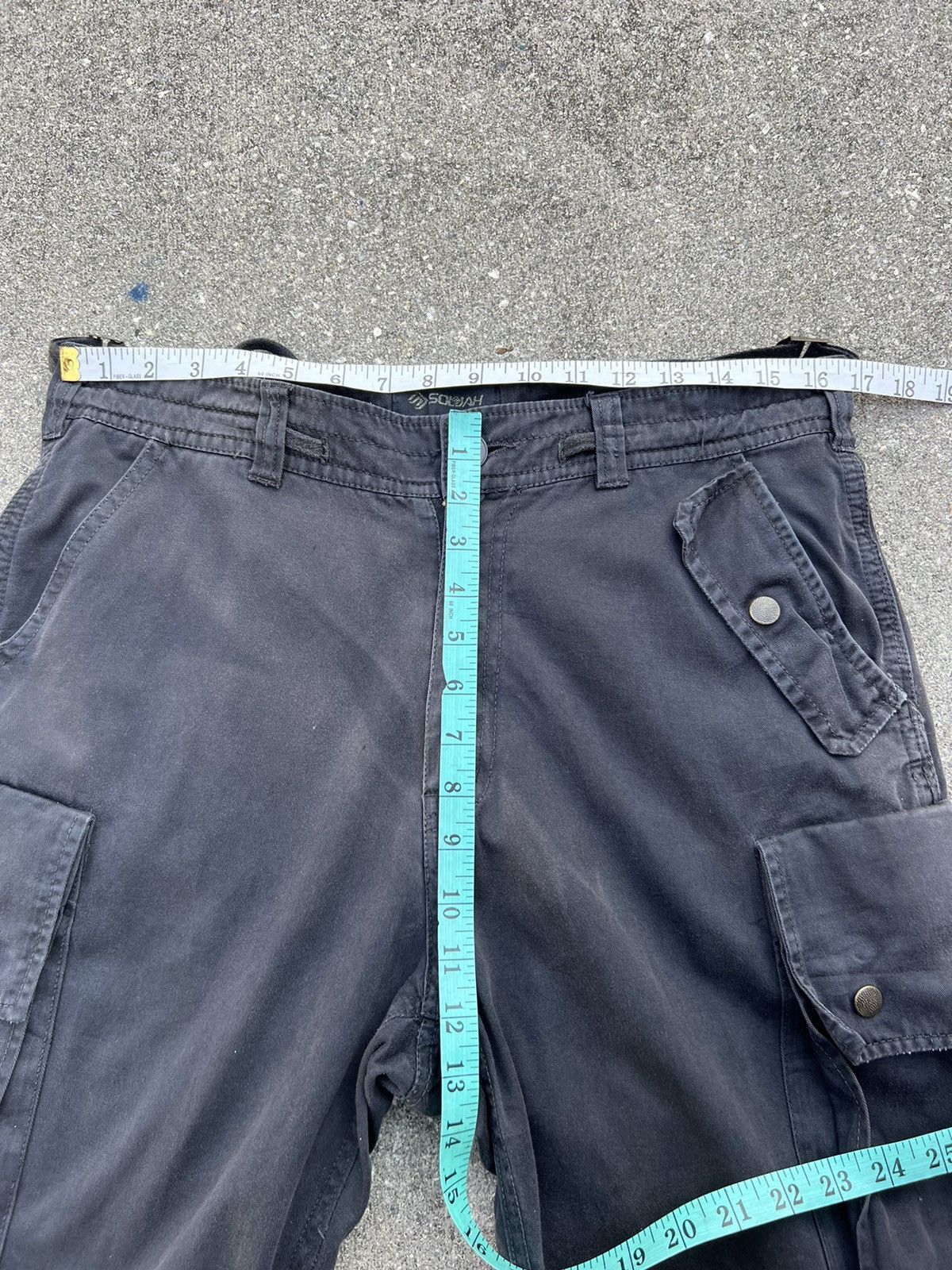Japanese Brand × Vintage VTG Soljah Japan Sun Fade Black Bondage Parachute Trouser Size US 32 / EU 48 - 2 Thumbnail