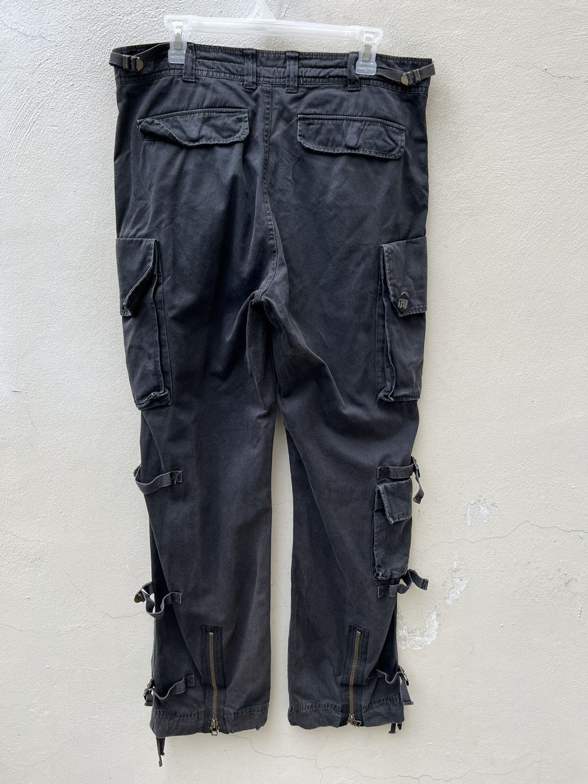 Japanese Brand × Vintage VTG Soljah Japan Sun Fade Black Bondage Parachute Trouser Size US 32 / EU 48 - 14 Thumbnail