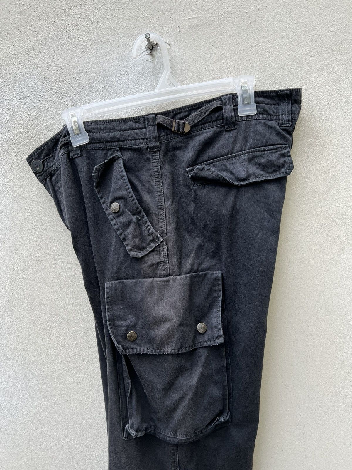 Japanese Brand × Vintage VTG Soljah Japan Sun Fade Black Bondage Parachute Trouser Size US 32 / EU 48 - 19 Thumbnail