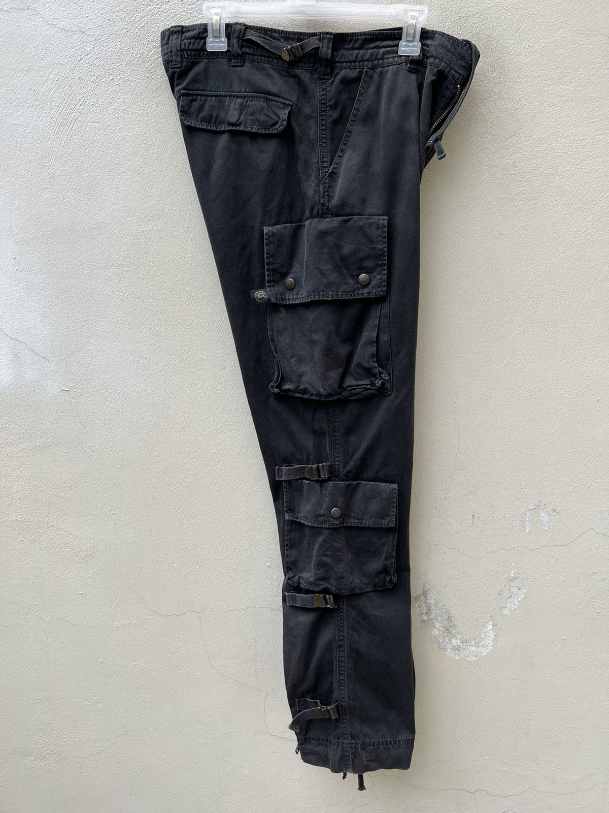 Japanese Brand × Vintage VTG Soljah Japan Sun Fade Black Bondage Parachute Trouser Size US 32 / EU 48 - 21 Thumbnail
