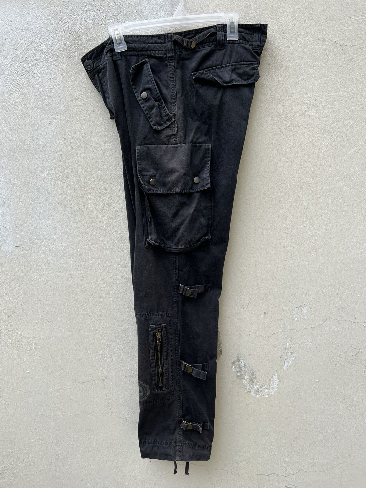 Japanese Brand × Vintage VTG Soljah Japan Sun Fade Black Bondage Parachute Trouser Size US 32 / EU 48 - 18 Thumbnail