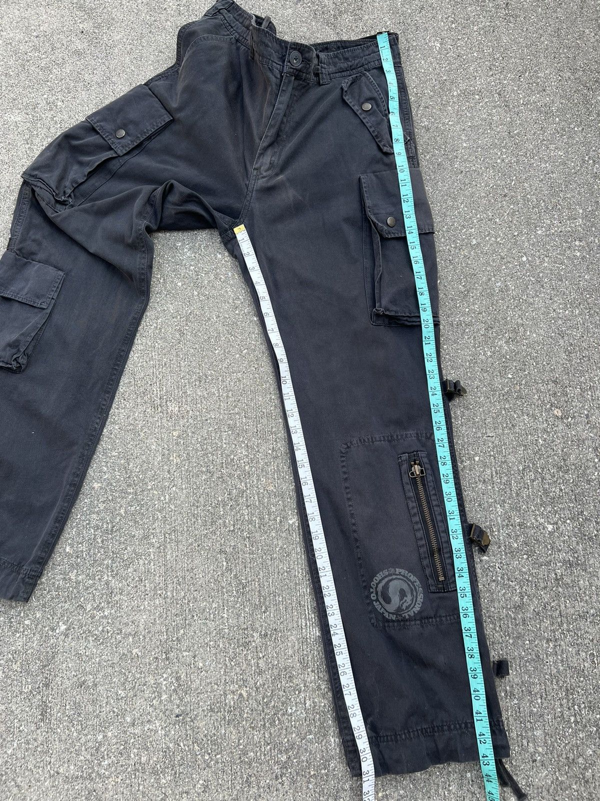 Japanese Brand × Vintage VTG Soljah Japan Sun Fade Black Bondage Parachute Trouser Size US 32 / EU 48 - 4 Thumbnail