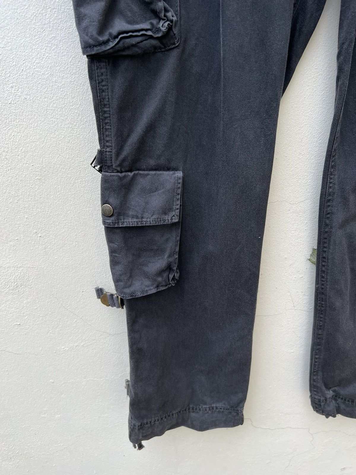 Japanese Brand × Vintage VTG Soljah Japan Sun Fade Black Bondage Parachute Trouser Size US 32 / EU 48 - 10 Thumbnail