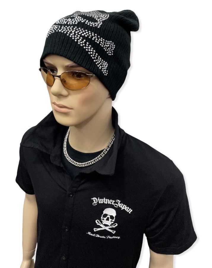 Japanese Brand DIVINER JPN Punk Sparkling Cross Bone Skull Embroidery Shirt Size US M / EU 48-50 / 2 - 9 Thumbnail