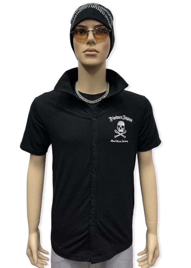 Japanese Brand DIVINER JPN Punk Sparkling Cross Bone Skull Embroidery Shirt Size US M / EU 48-50 / 2 - 8 Thumbnail