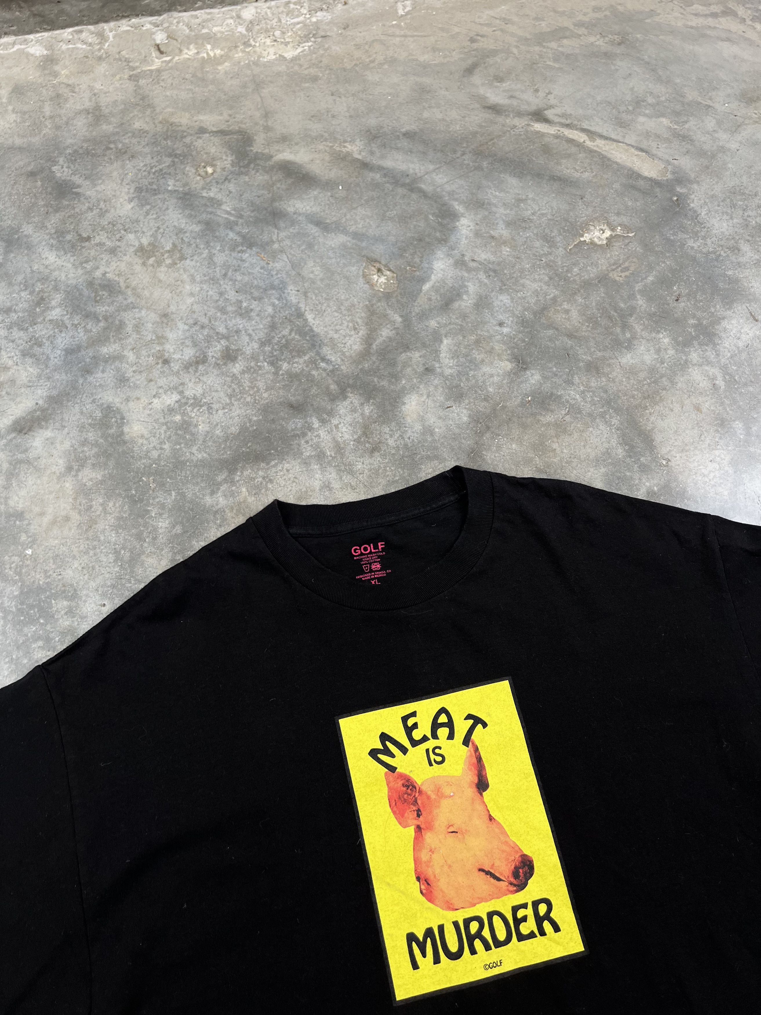 Golf Wang Golf Wang Meat Is Murder Black Pig Tee XL 🧊🥣❄️ Tyler Size US XL / EU 56 / 4 - 2 Thumbnail