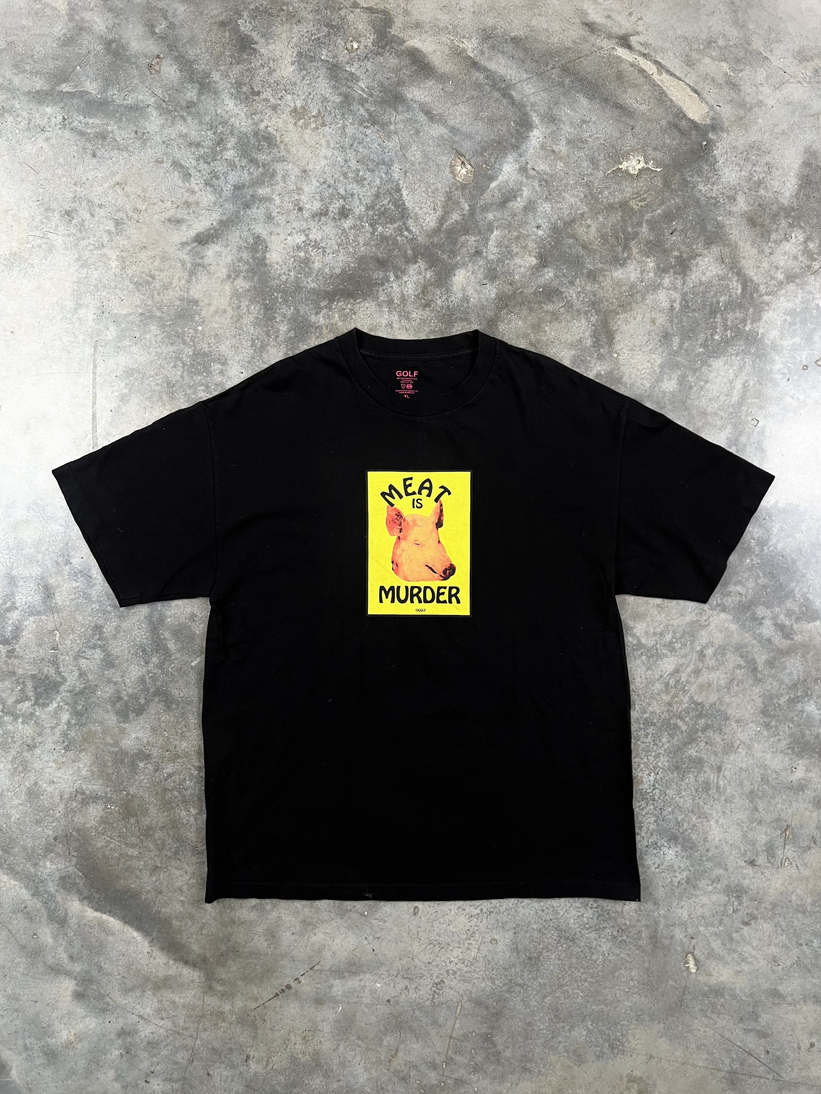 Golf Wang Meat Is Murder Black Pig Tee XL 🧊🥣❄️ Tyler