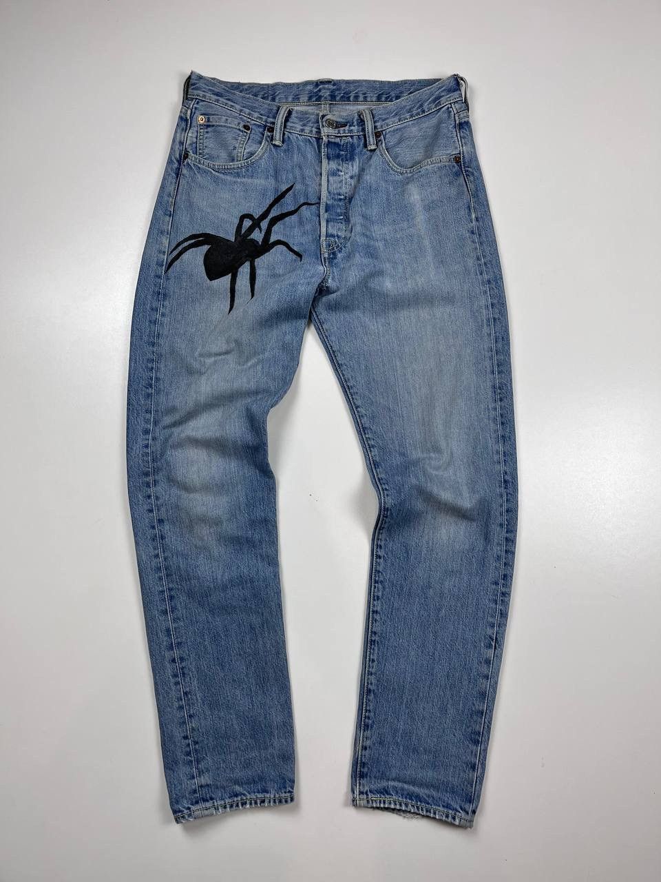 Levi's Levi’s 501 Vintage Denim Blue Jeans Custom Spider 30x32 Size US 32 / EU 48 - 1 Thumbnail