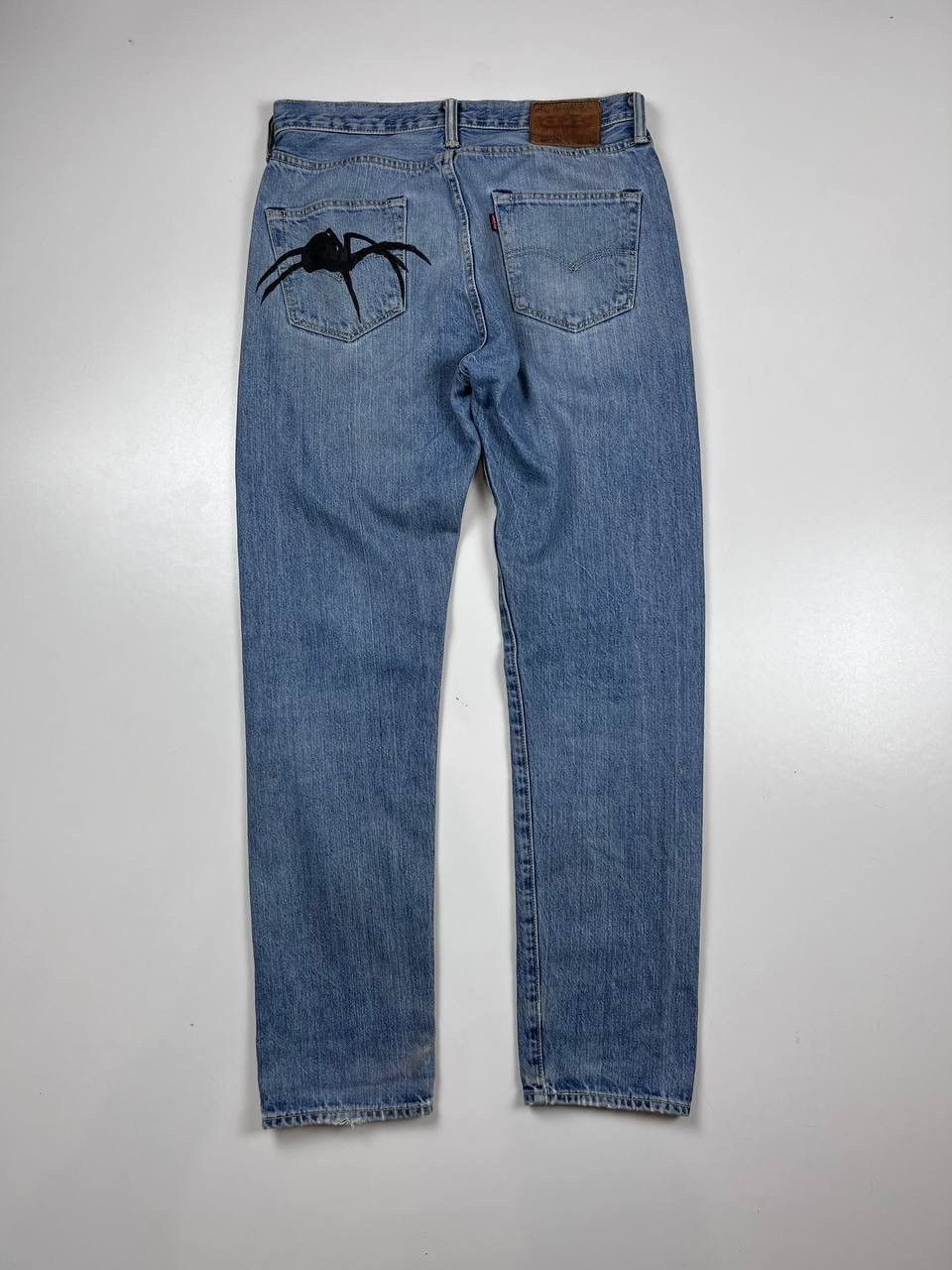Levi's Levi’s 501 Vintage Denim Blue Jeans Custom Spider 30x32 Size US 32 / EU 48 - 5 Thumbnail