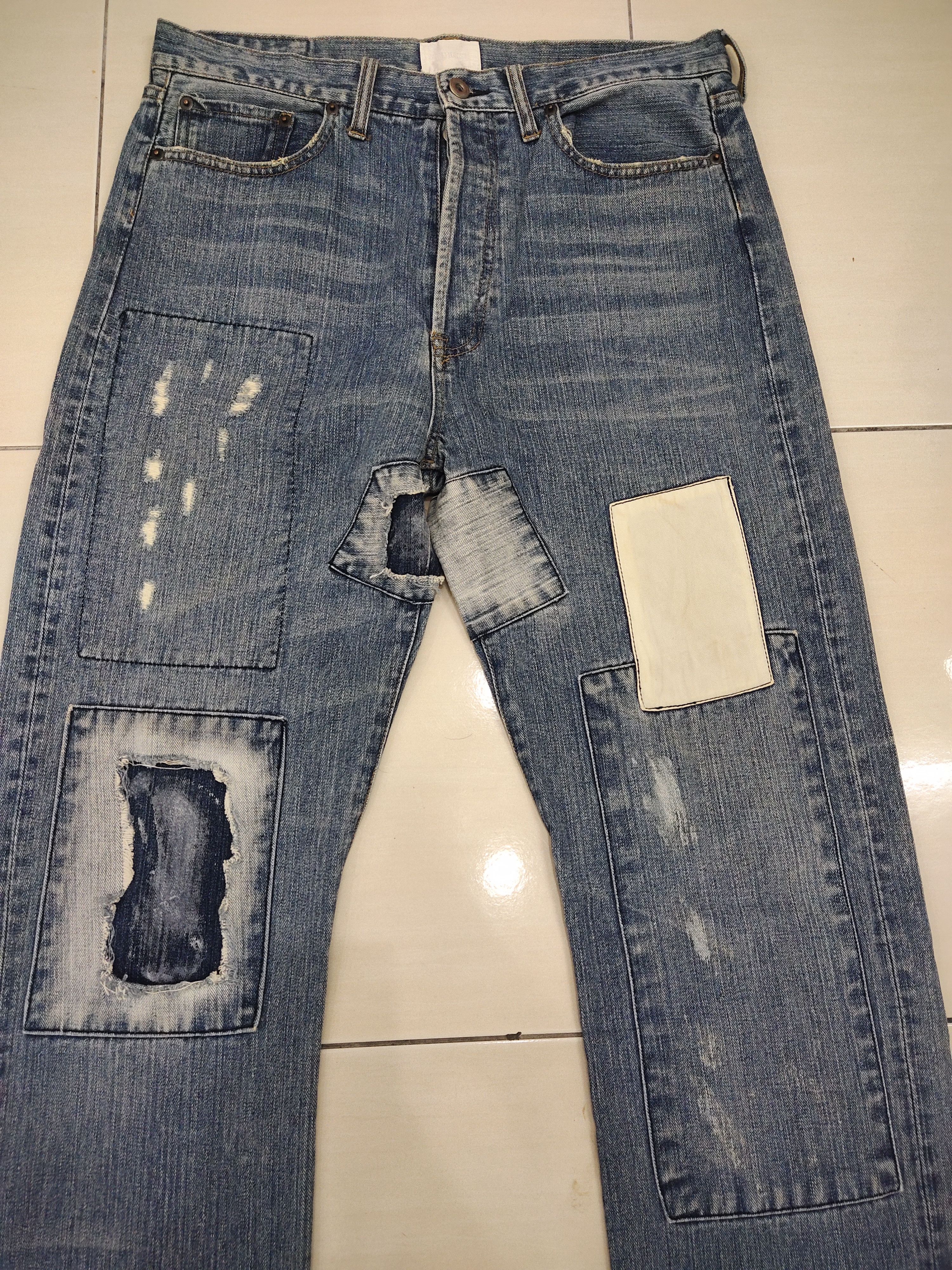 Japanese Brand Japanese Brand Distressed & patchwork Denim Size US 34 / EU 50 - 2 Thumbnail