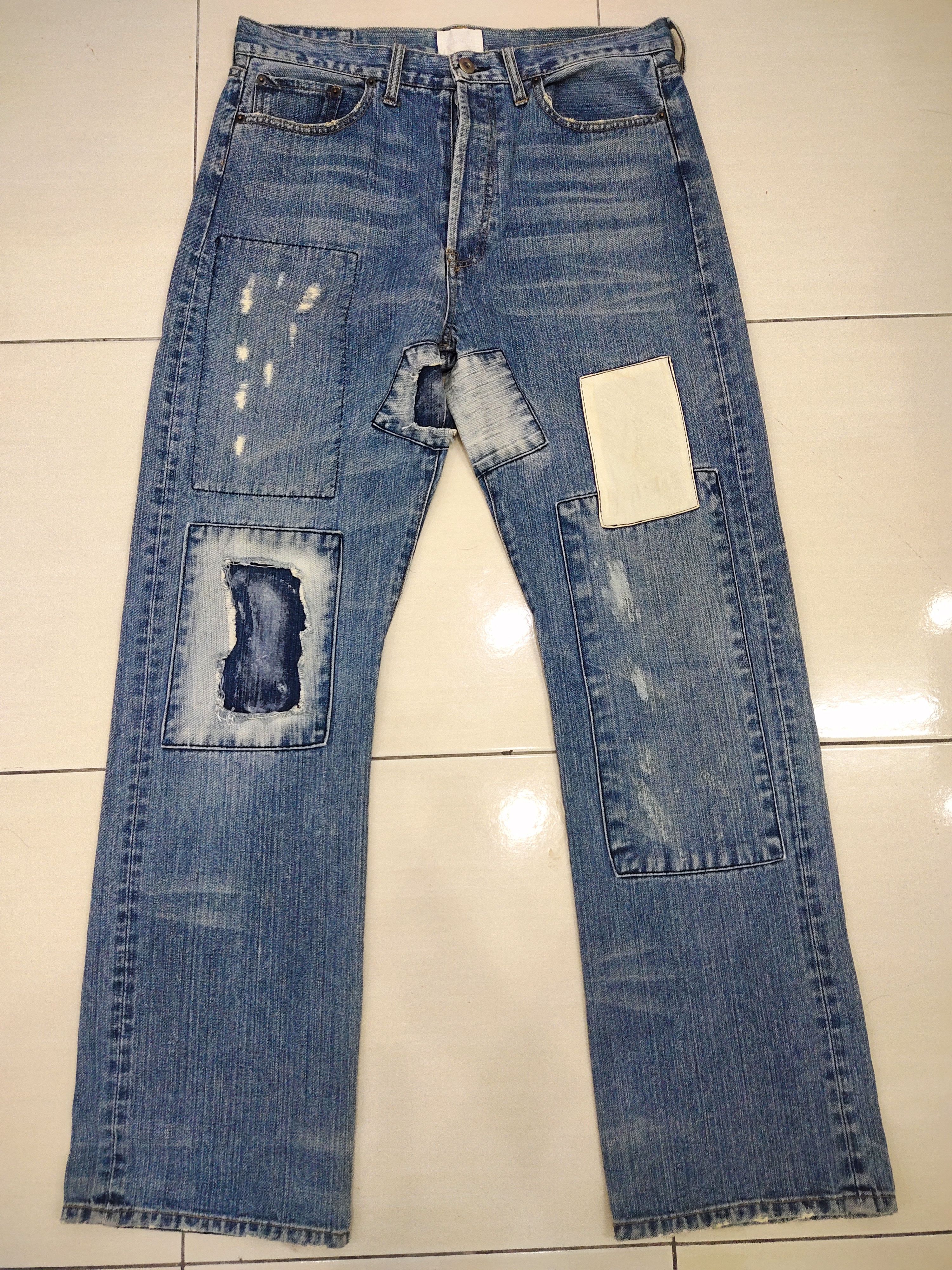 Japanese Brand Japanese Brand Distressed & patchwork Denim Size US 34 / EU 50 - 1 Thumbnail