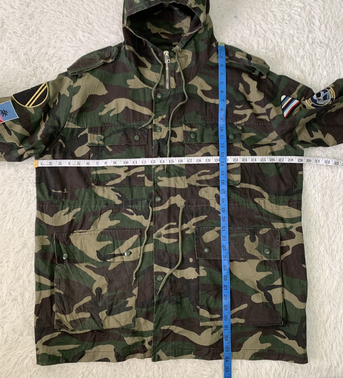Japanese Brand Nice Art Rocket Lay Low Camo Military Jacket Hooded Size US XXL / EU 58 / 5 - 10 Thumbnail