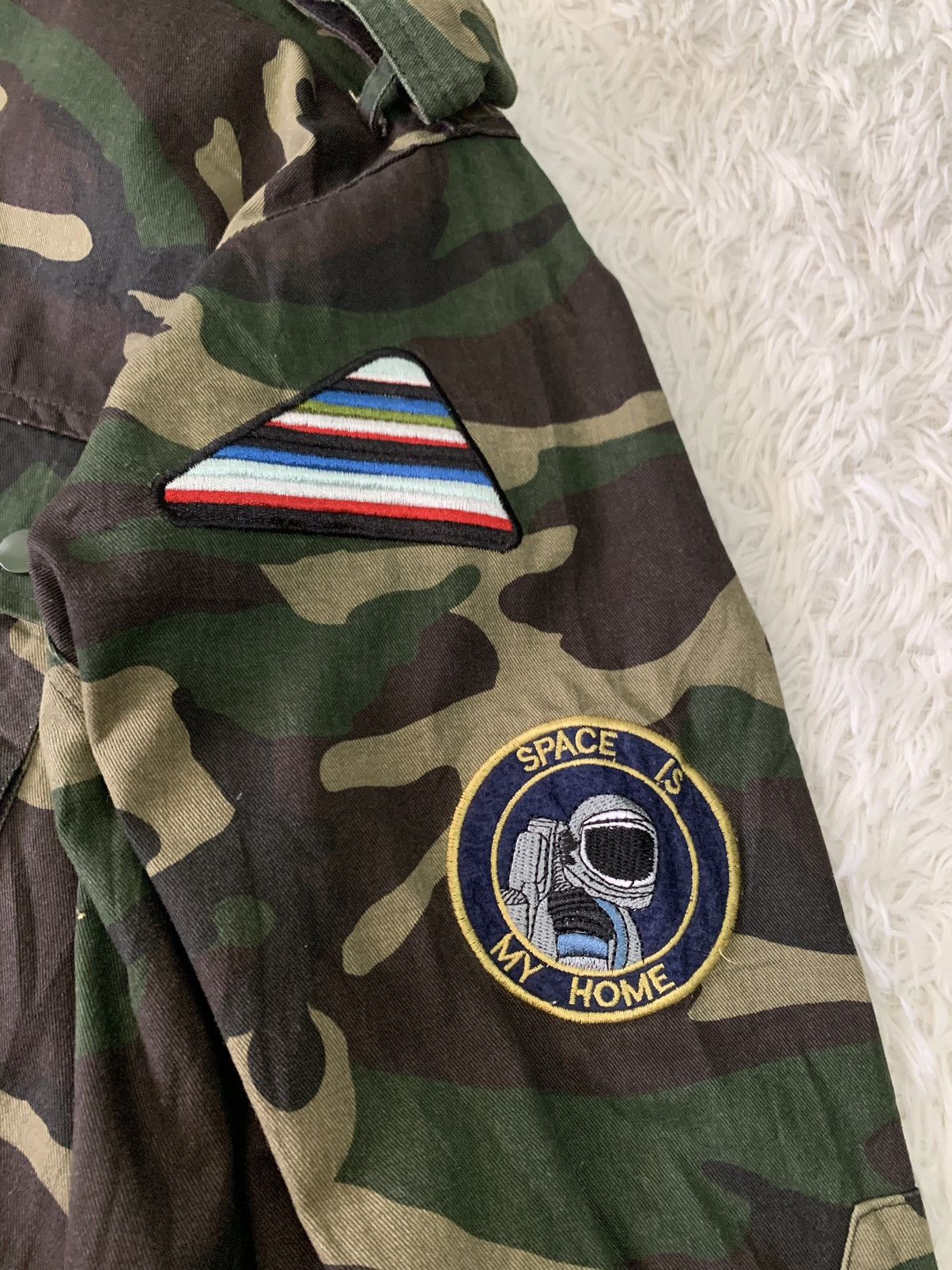 Japanese Brand Nice Art Rocket Lay Low Camo Military Jacket Hooded Size US XXL / EU 58 / 5 - 5 Thumbnail