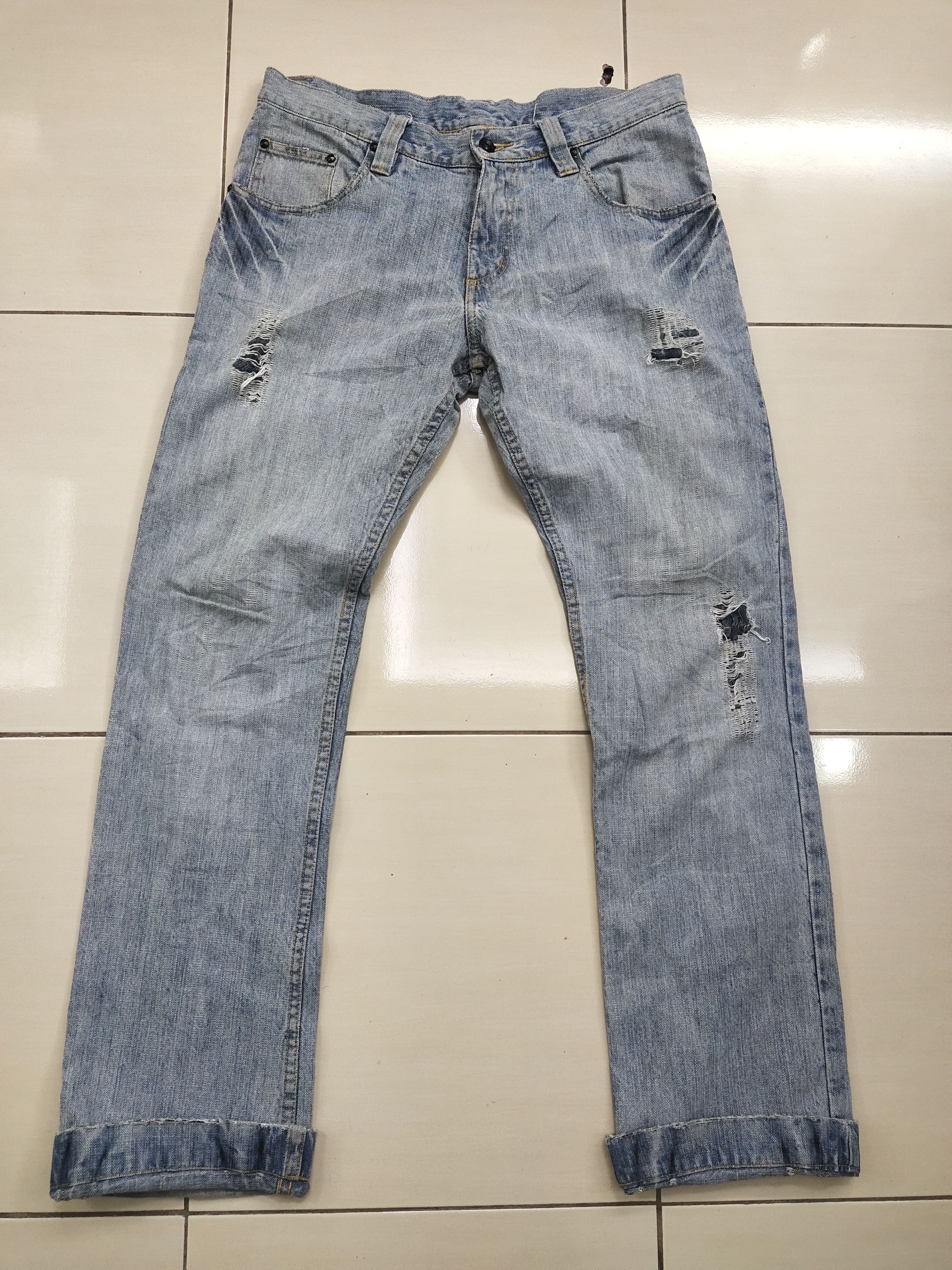 JUN MEN Japanese Brand Jun men Distressed Jeans Size US 34 / EU 50 - 2 Thumbnail