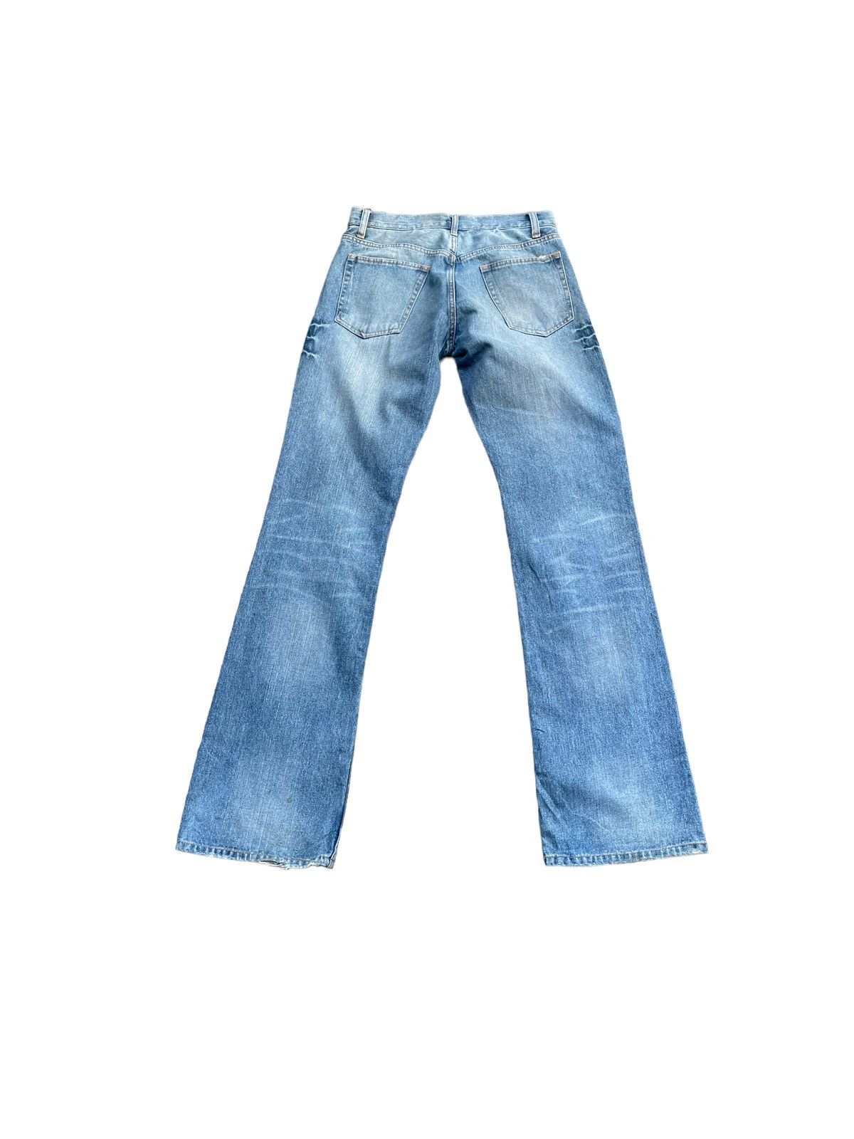 Japanese Brand Famock Flare Light Faded Wash Denim Size US 30 / EU 46 - 7 Thumbnail