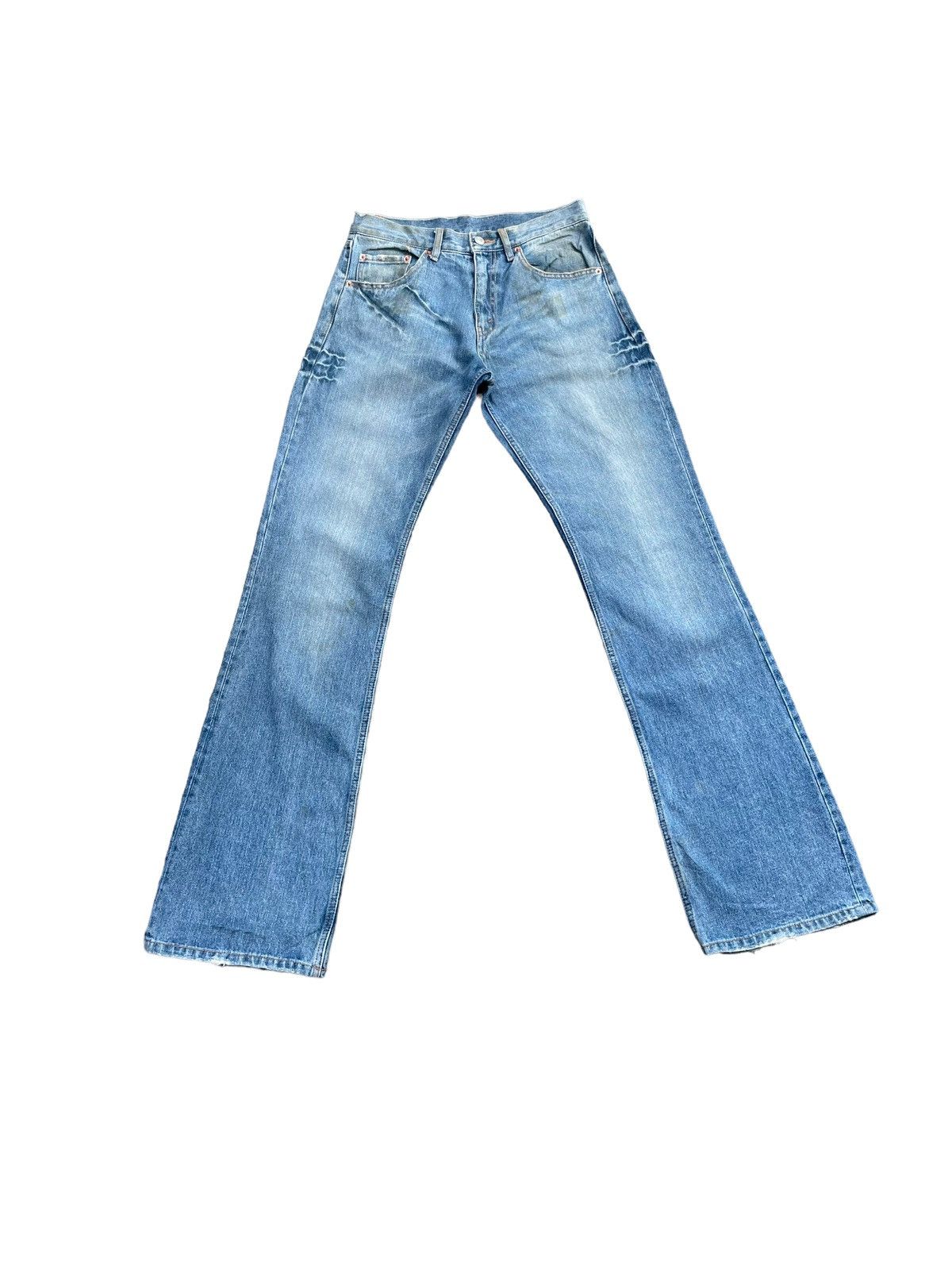 Japanese Brand Famock Flare Light Faded Wash Denim Size US 30 / EU 46 - 1 Thumbnail