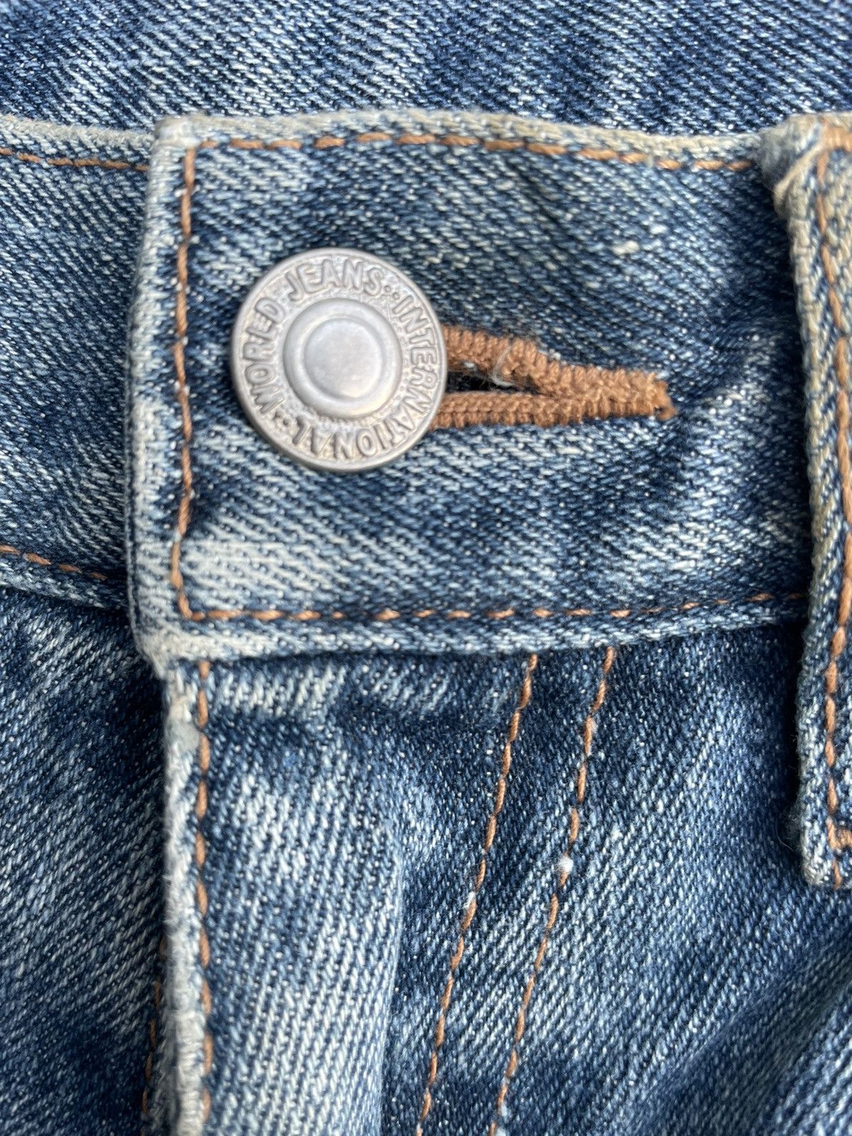 Japanese Brand Famock Flare Light Faded Wash Denim Size US 30 / EU 46 - 12 Thumbnail