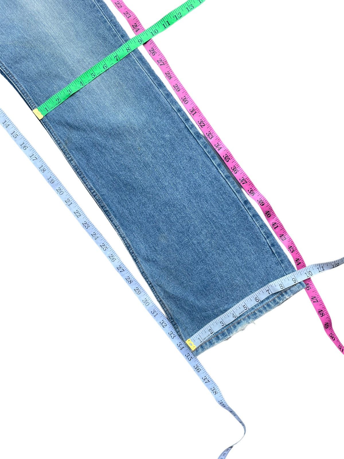 Japanese Brand Famock Flare Light Faded Wash Denim Size US 30 / EU 46 - 16 Thumbnail