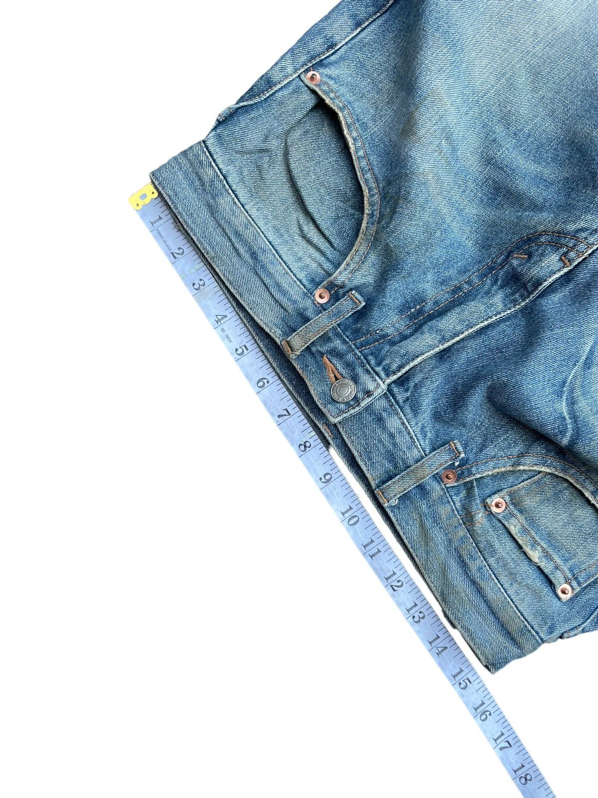 Japanese Brand Famock Flare Light Faded Wash Denim Size US 30 / EU 46 - 14 Thumbnail