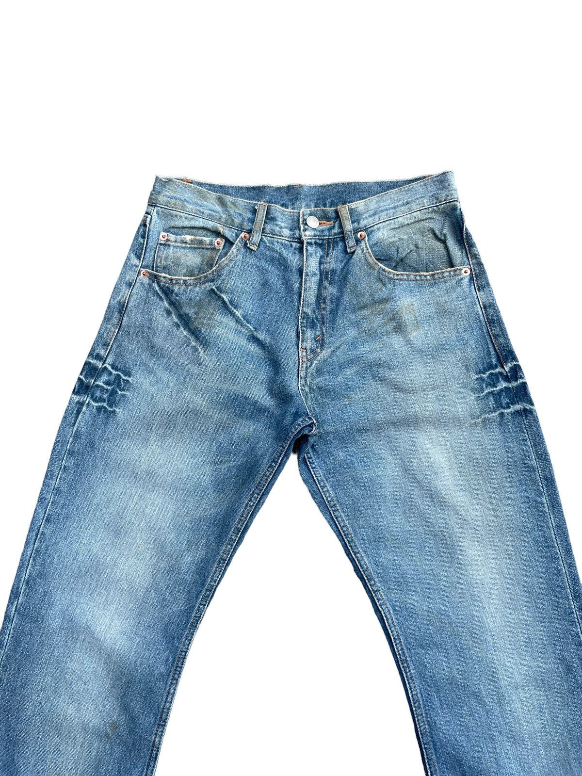 Japanese Brand Famock Flare Light Faded Wash Denim Size US 30 / EU 46 - 4 Thumbnail