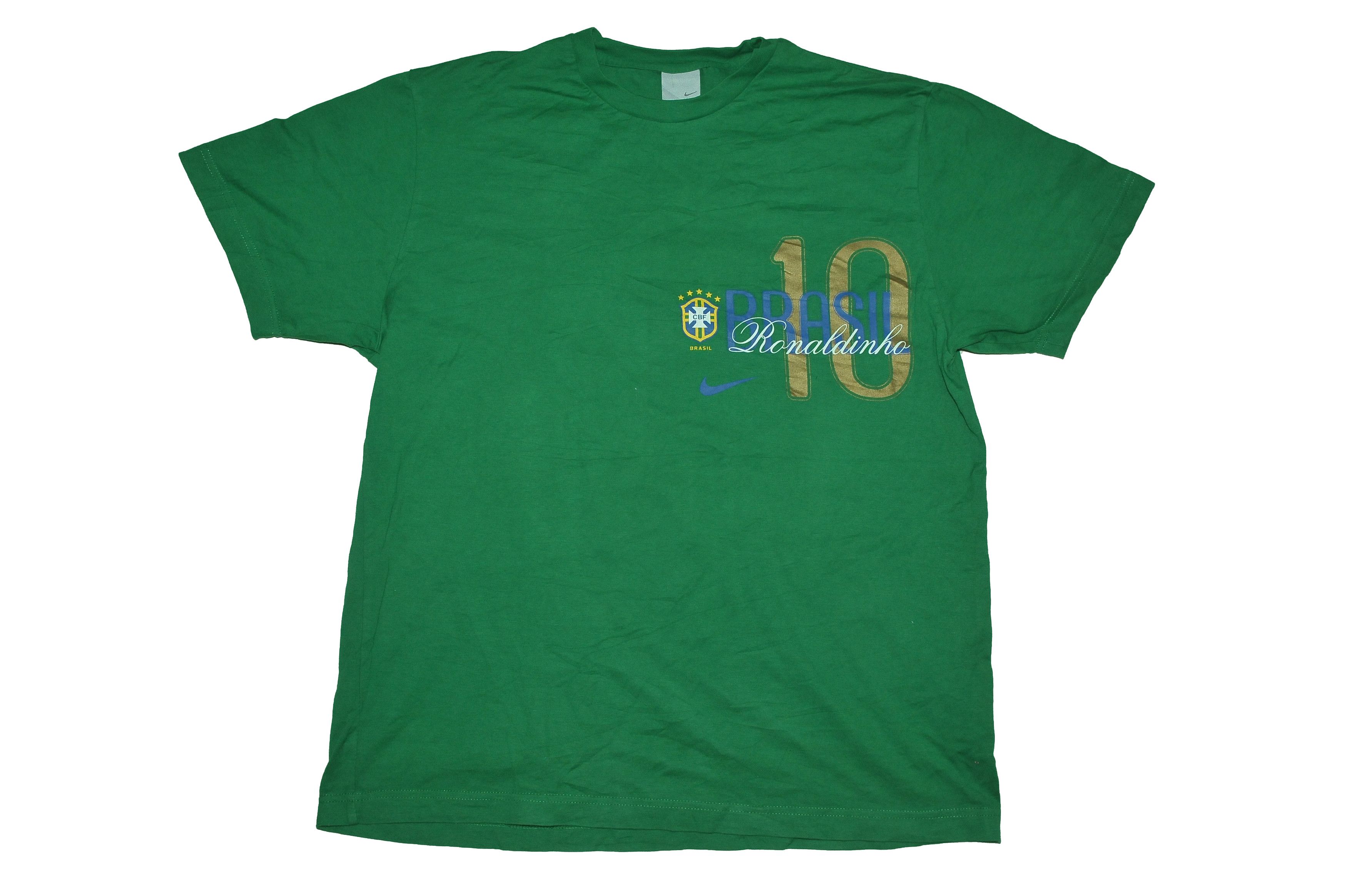 Nike Vintage Ronaldinho Brazil #10 Nike T-shirt Size US L / EU 52-54 / 3 - 1 Thumbnail