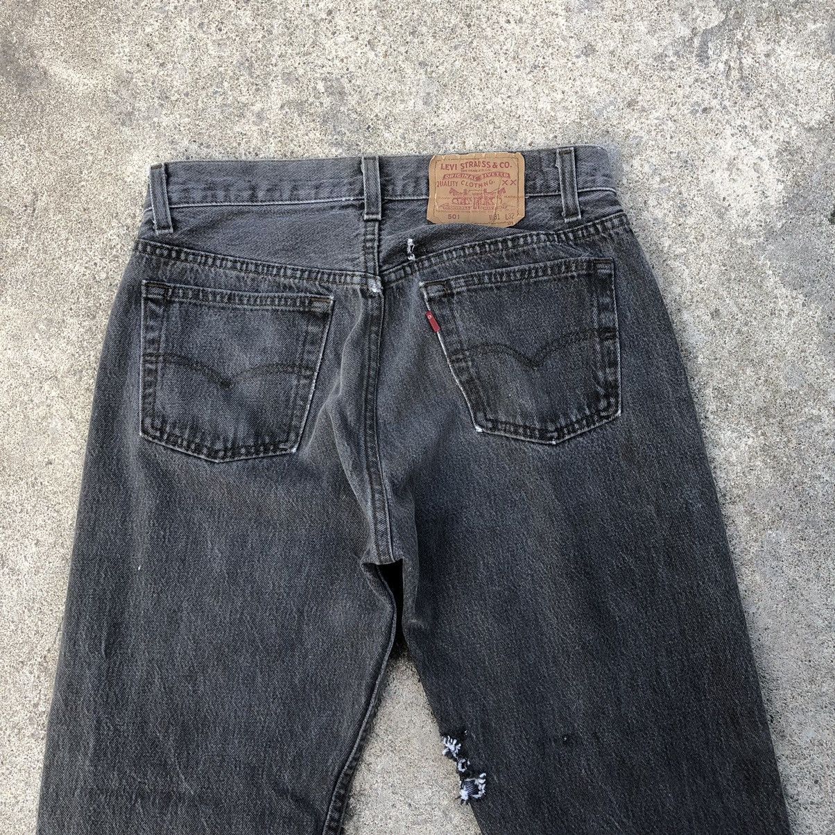 Levi's × Vintage 🔥Rare🔥Vintage Levis 501 Rips Distress Denim Jeans Size US 30 / EU 46 - 5 Thumbnail