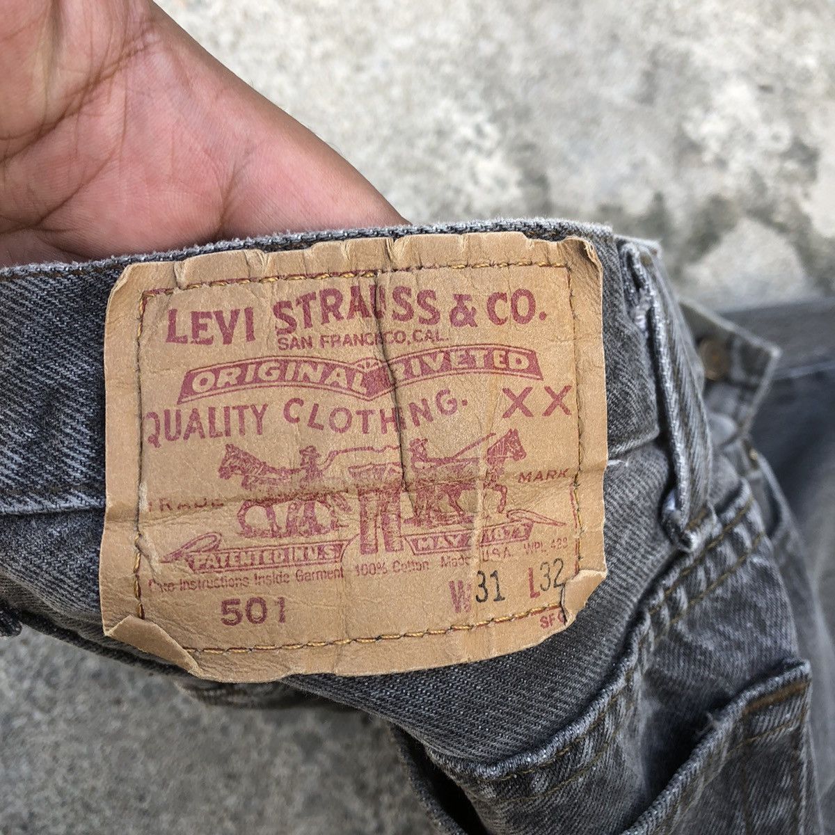 Levi's × Vintage 🔥Rare🔥Vintage Levis 501 Rips Distress Denim Jeans Size US 30 / EU 46 - 16 Thumbnail