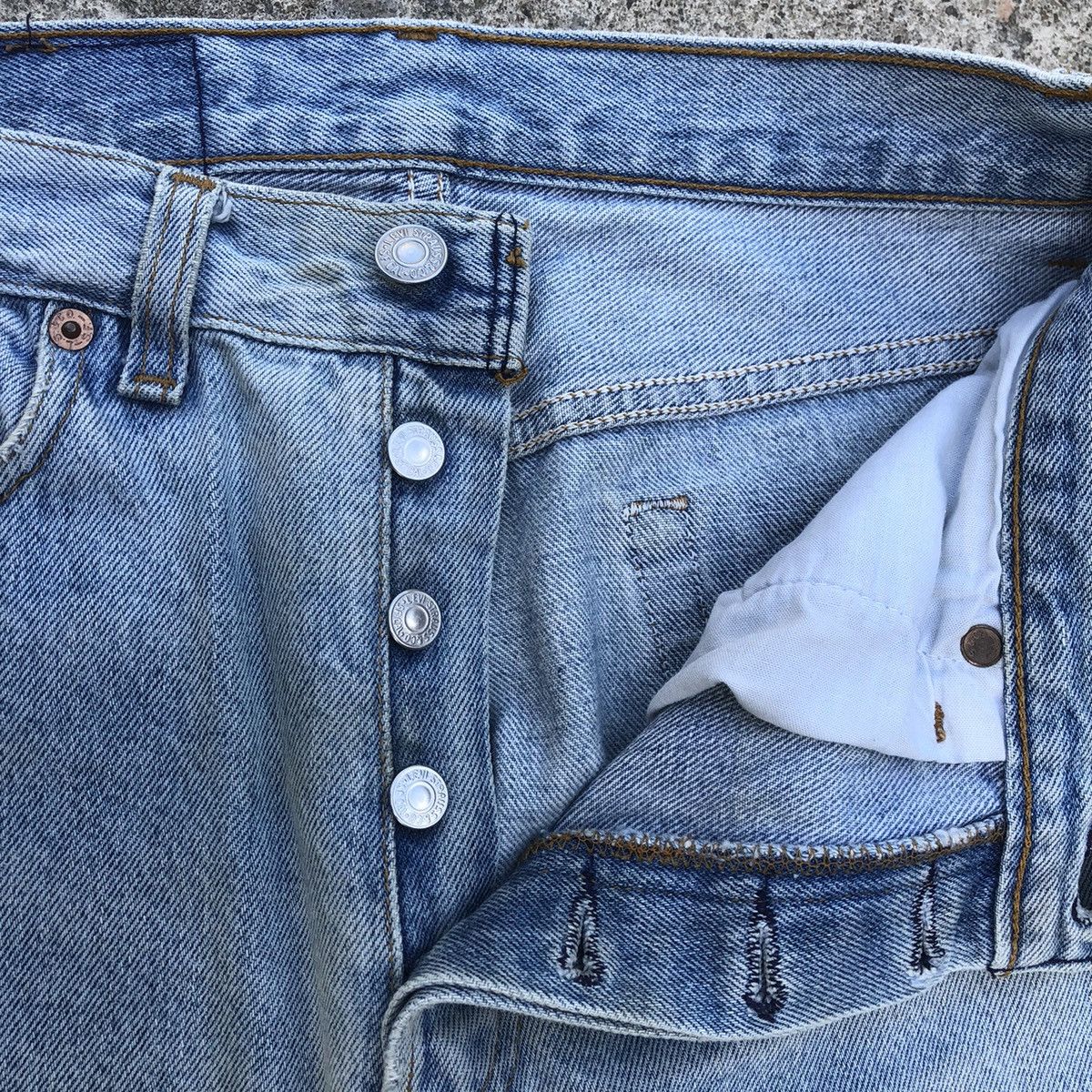 Levi's × Vintage 🔥Rare🔥Levis 501 Stoned Wash Rips Distress Denim Jeans Size US 28 / EU 44 - 17 Thumbnail