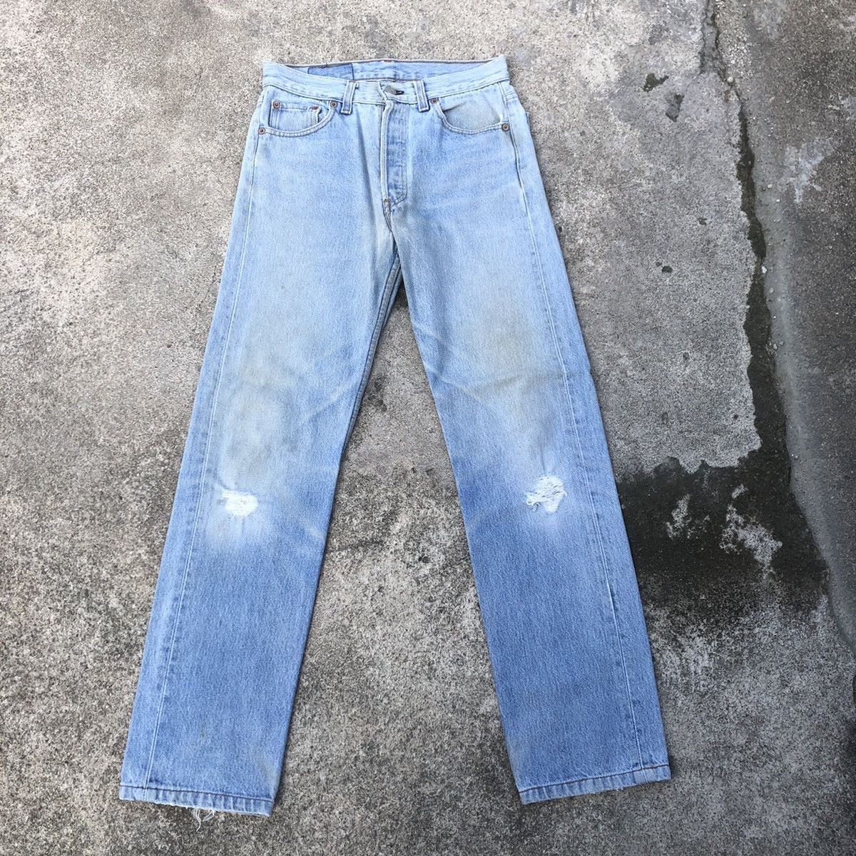Levi's × Vintage 🔥Rare🔥Levis 501 Stoned Wash Rips Distress Denim Jeans Size US 28 / EU 44 - 1 Thumbnail