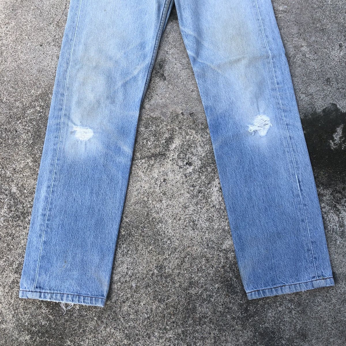 Levi's × Vintage 🔥Rare🔥Levis 501 Stoned Wash Rips Distress Denim Jeans Size US 28 / EU 44 - 3 Thumbnail