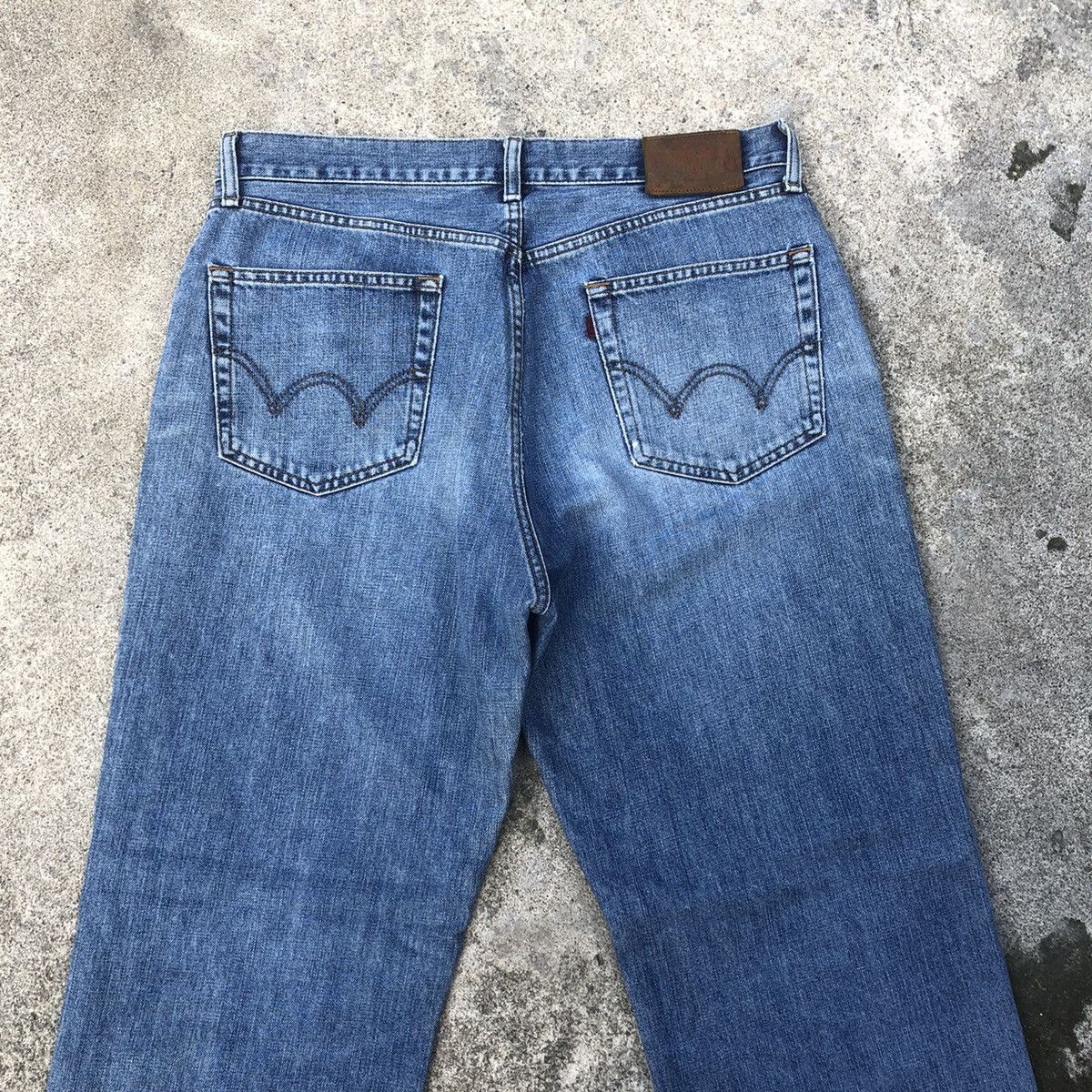 Edwin × Vintage 🔥Rare🔥Edwin 504 Stoned Wash Rips Distress Dirty Denim Jeans Size US 35 - 5 Thumbnail