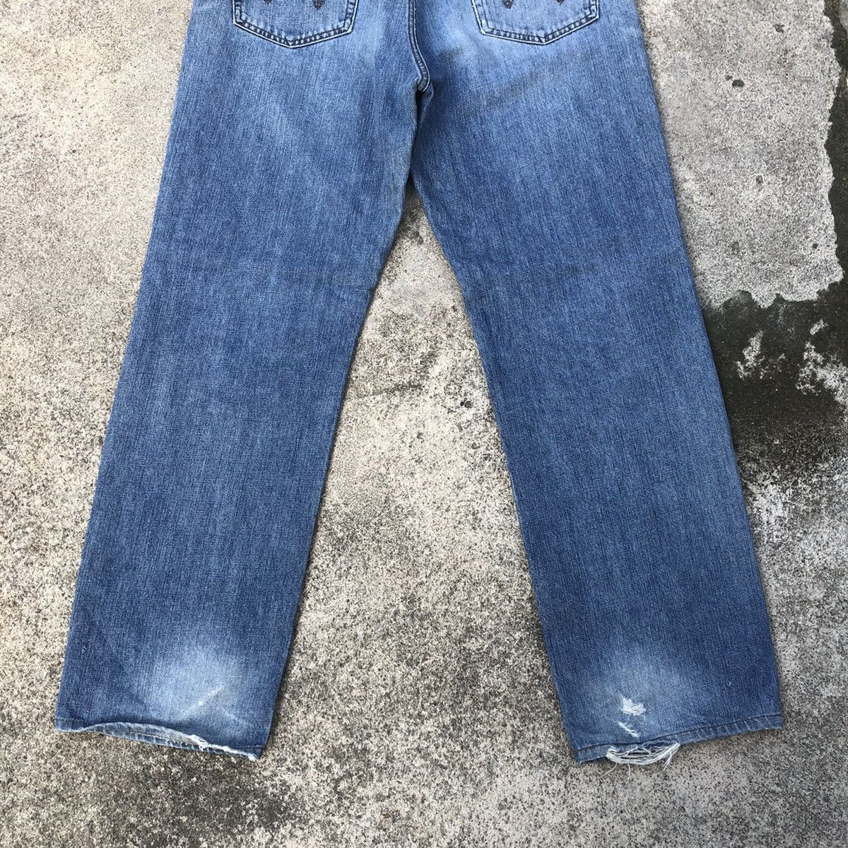 Edwin × Vintage 🔥Rare🔥Edwin 504 Stoned Wash Rips Distress Dirty Denim Jeans Size US 35 - 6 Thumbnail